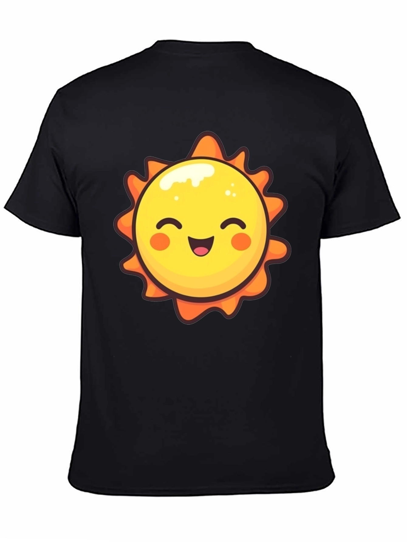 Happy Sun Graphic Tee - Black Unisex T-Shirt