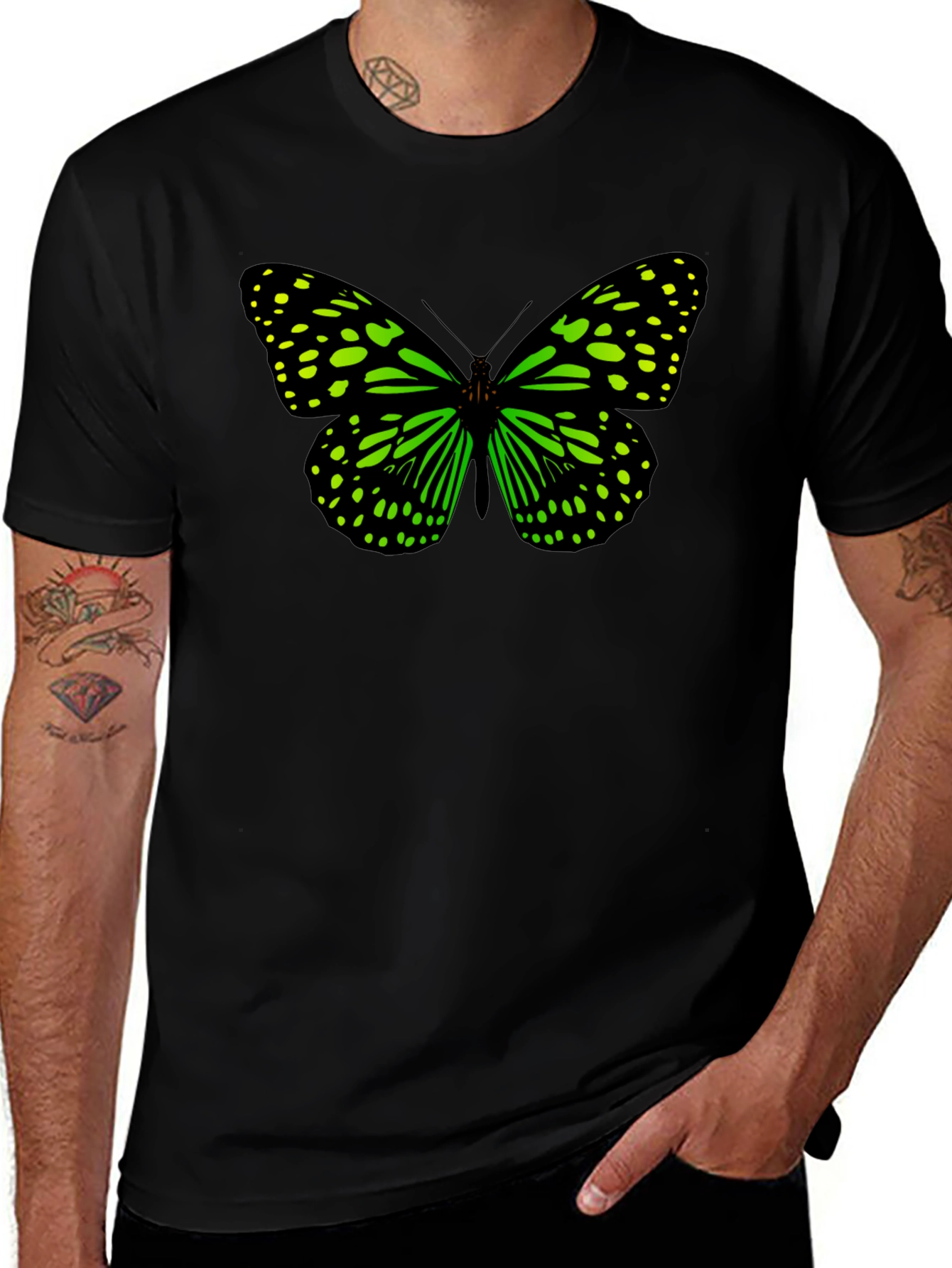 Butterfly Graphic Black T-Shirt