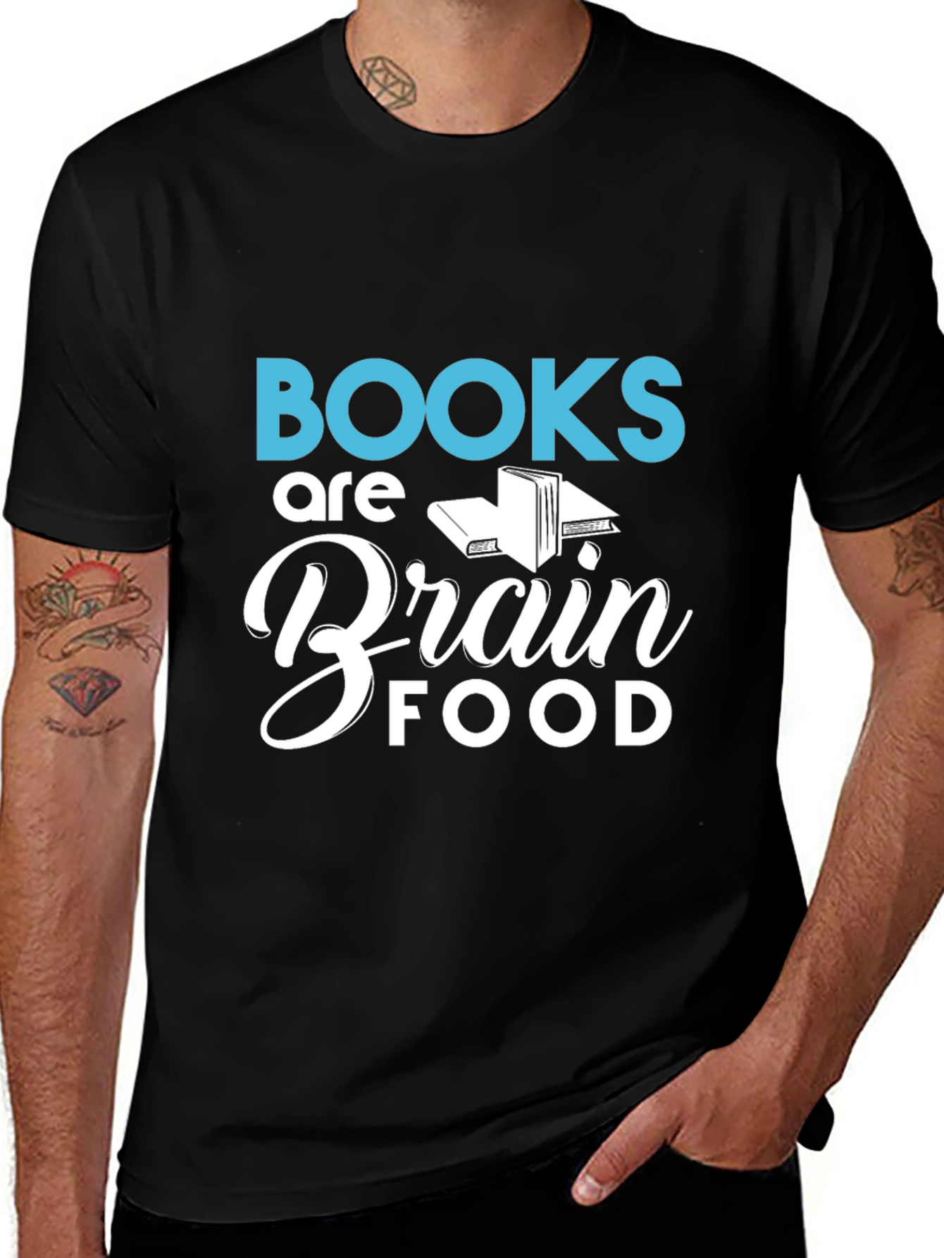 Books are Brain Food Graphic T-Shirt