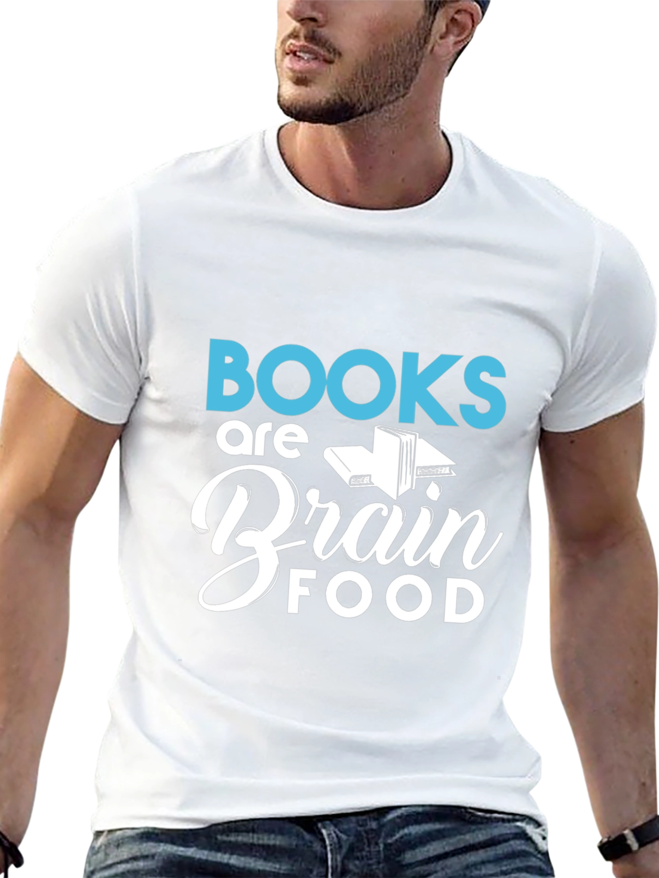 Books are Brain Food Graphic T-Shirt