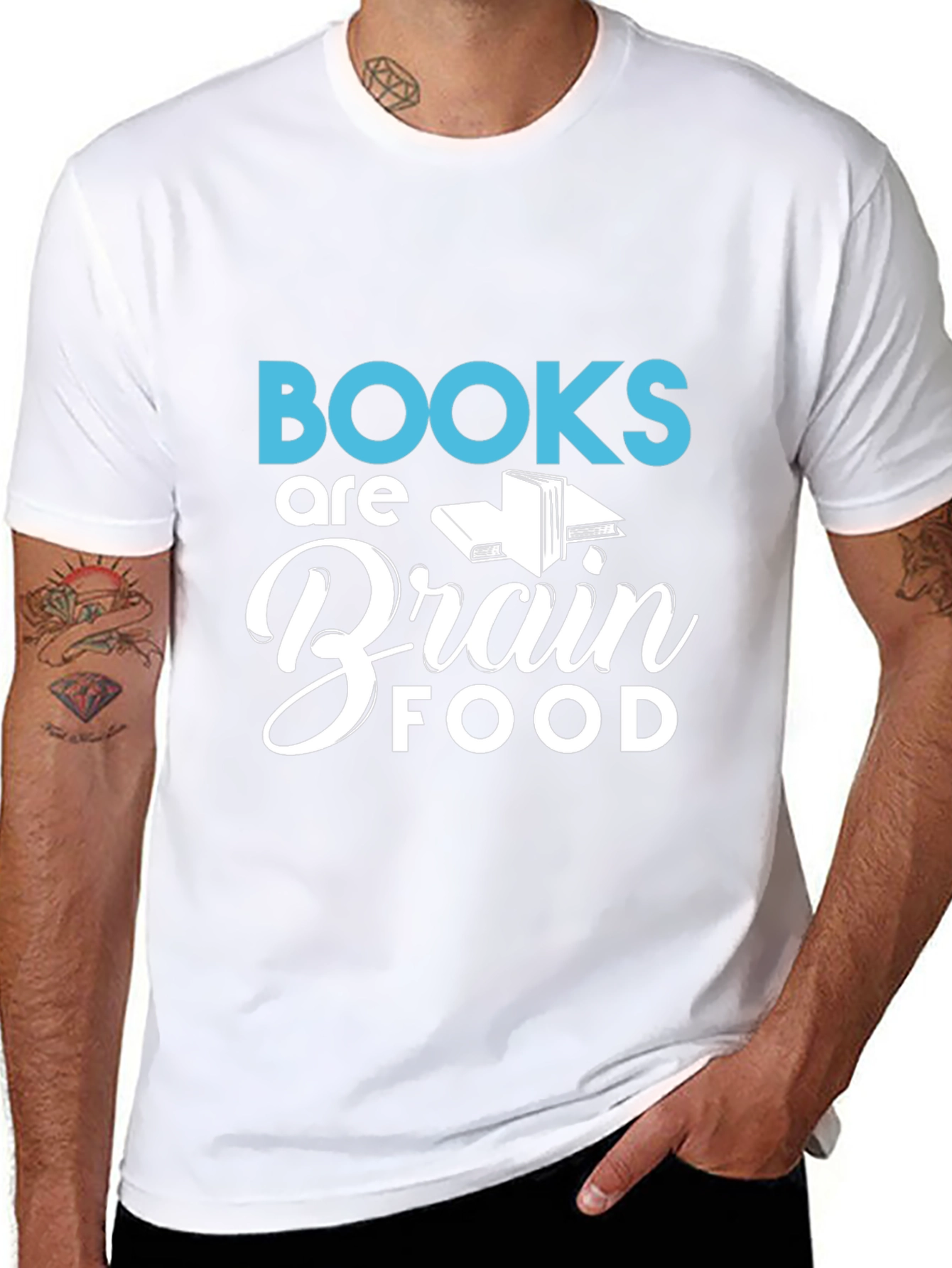 Books are Brain Food Graphic T-Shirt