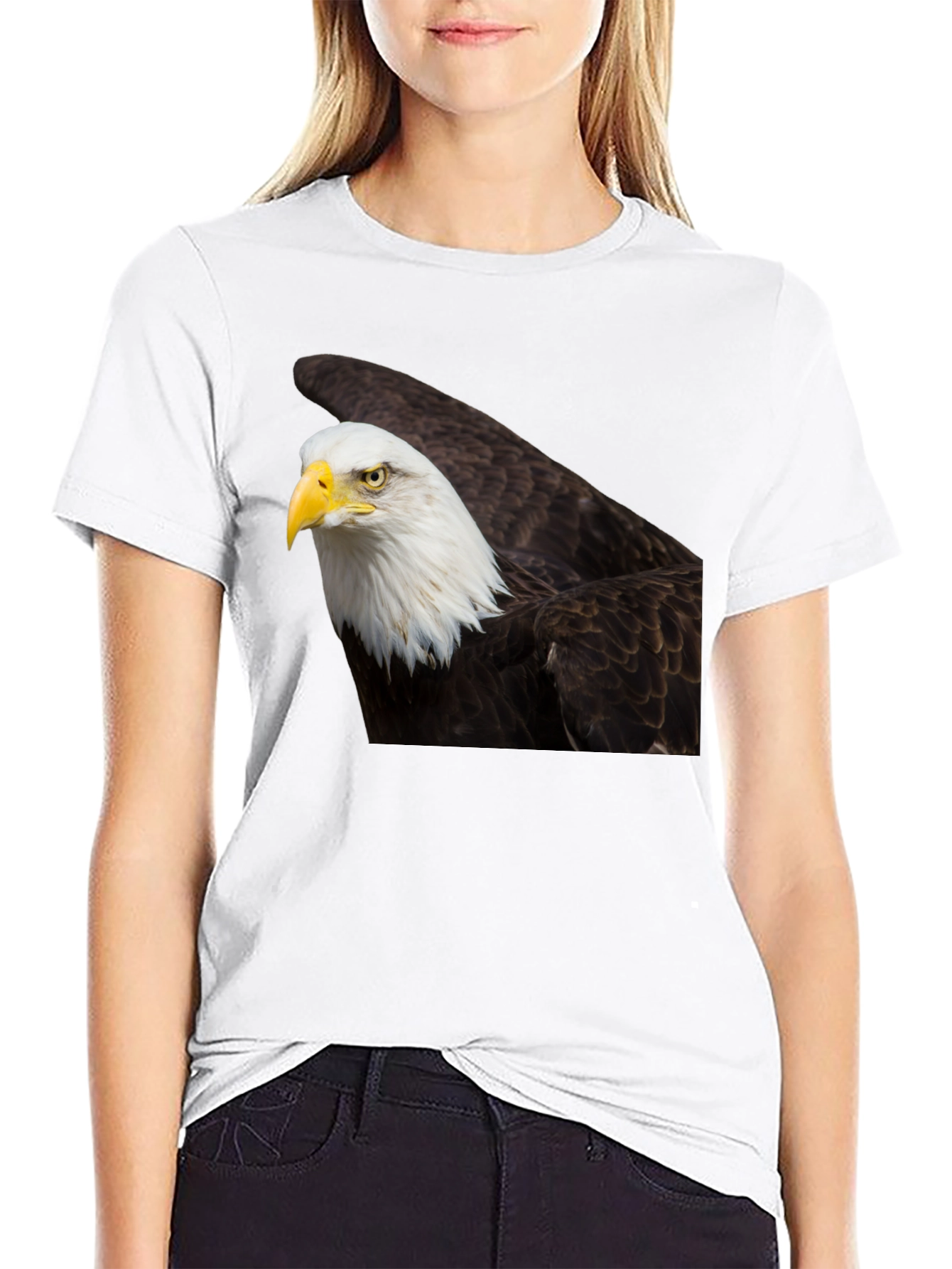 Bald Eagle Graphic Tee - Black
