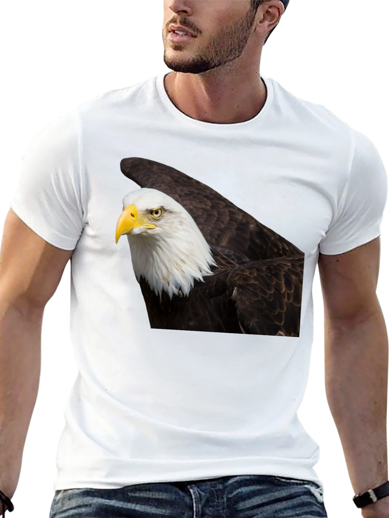 Bald Eagle Graphic Tee - Black
