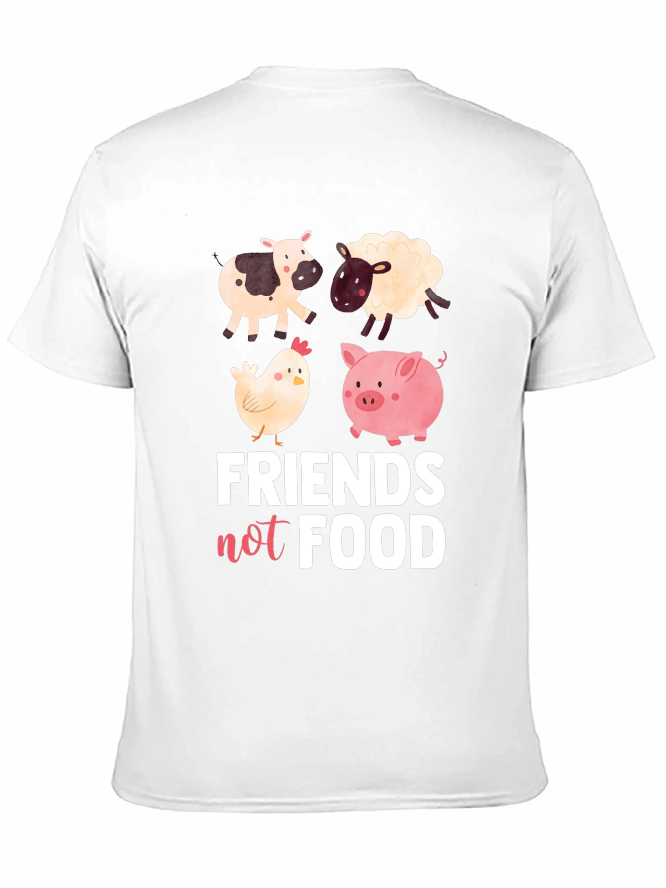 Vegan Friends Not Food Graphic Tee