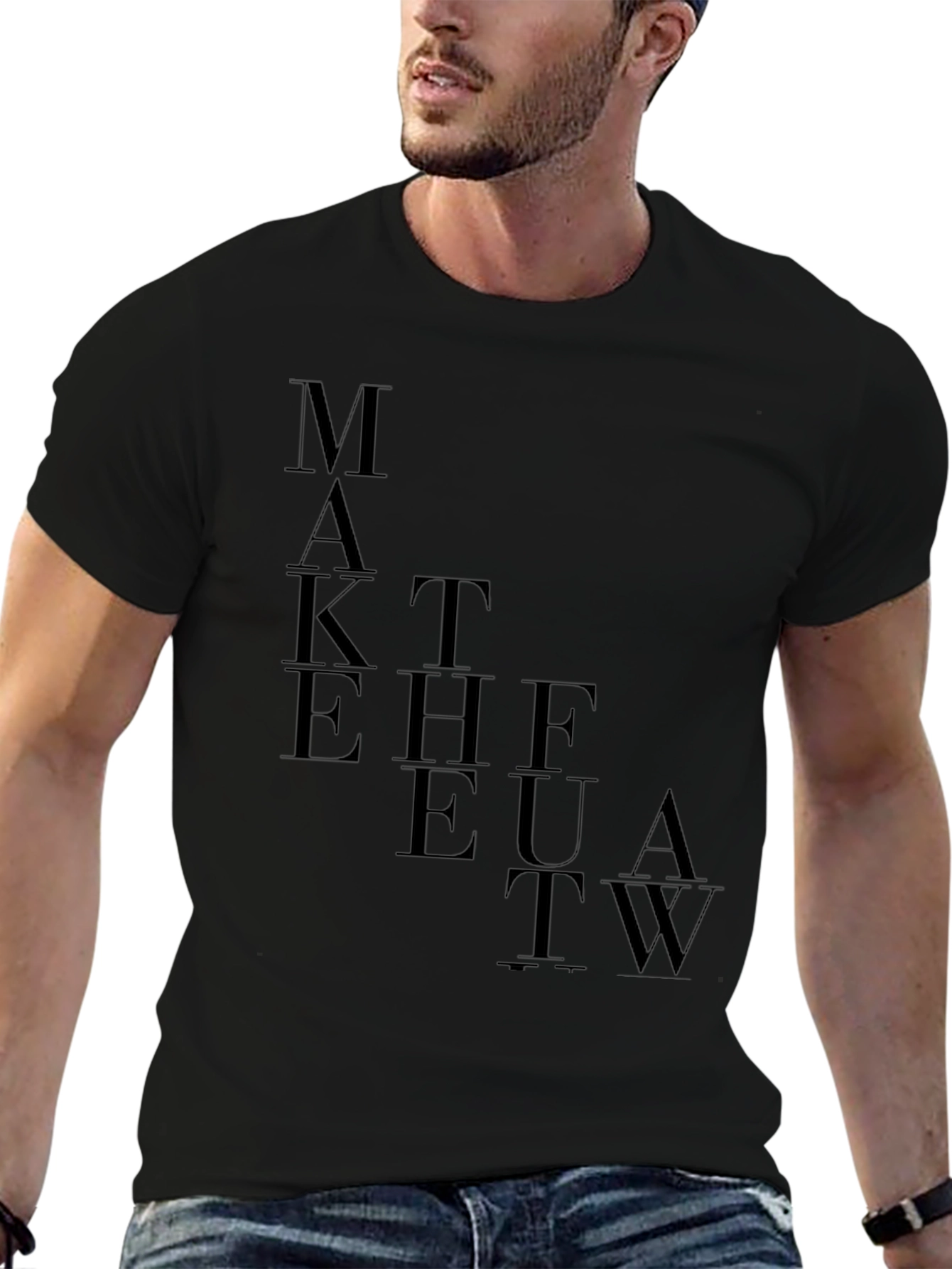 Modern Graphic Tee - Make the Future Work