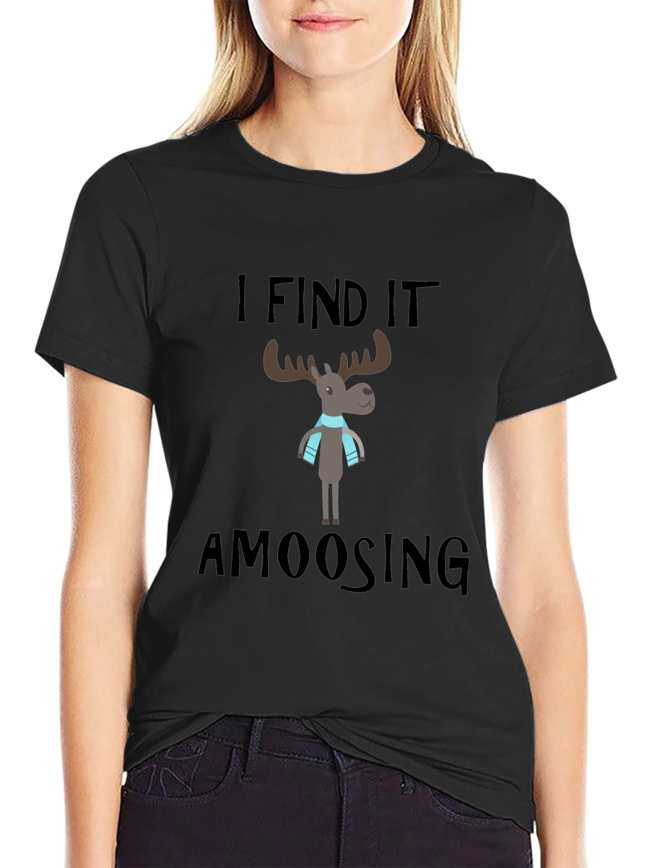 Amoosing Graphic Tee - Funny Moose Design