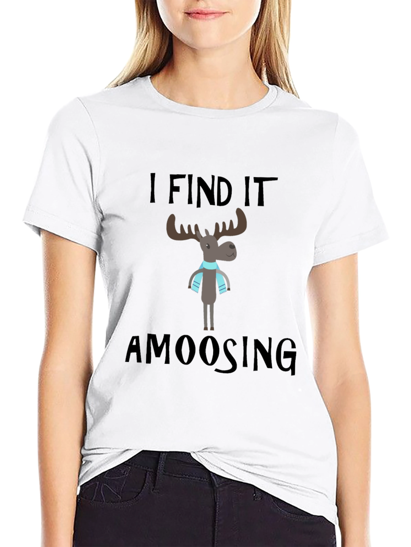 Amoosing Graphic Tee - Funny Moose Design