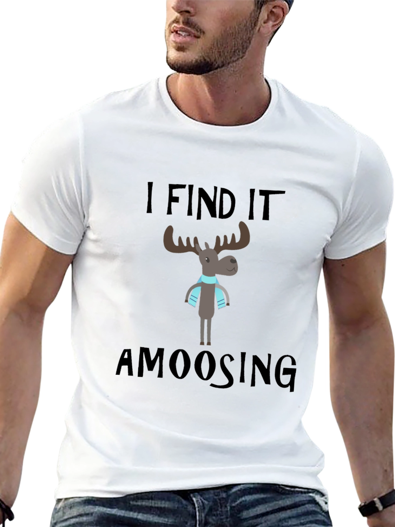 Amoosing Graphic Tee - Funny Moose Design