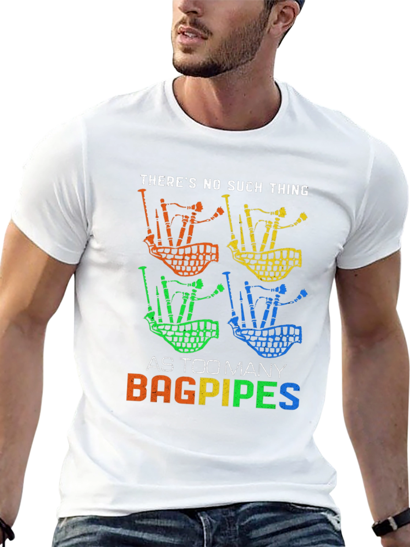 Bagpipes Graphic Tee - Too Many Bagpipes