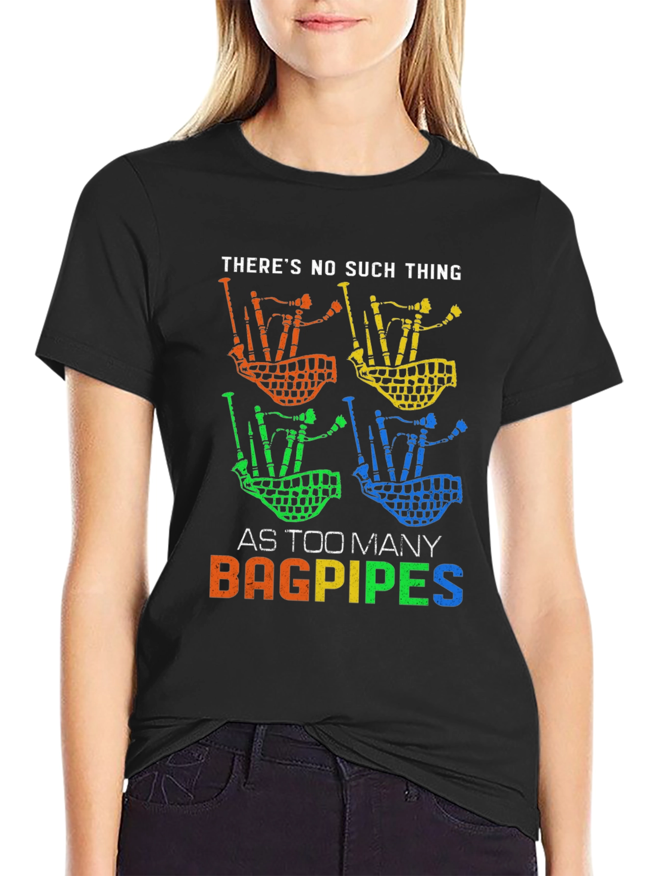 Bagpipes Graphic Tee - Too Many Bagpipes