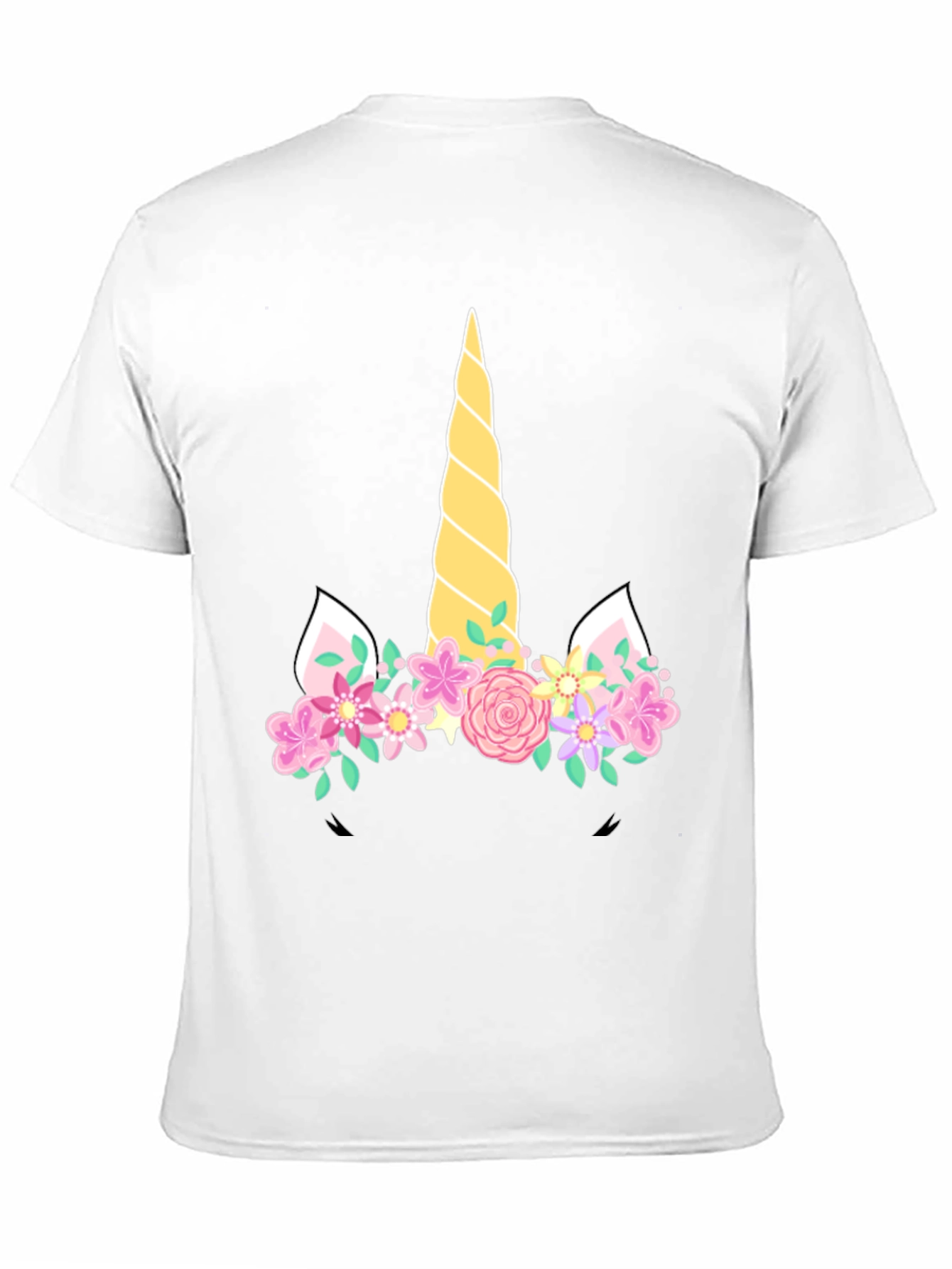 Unicorn Floral T-Shirt - Black
