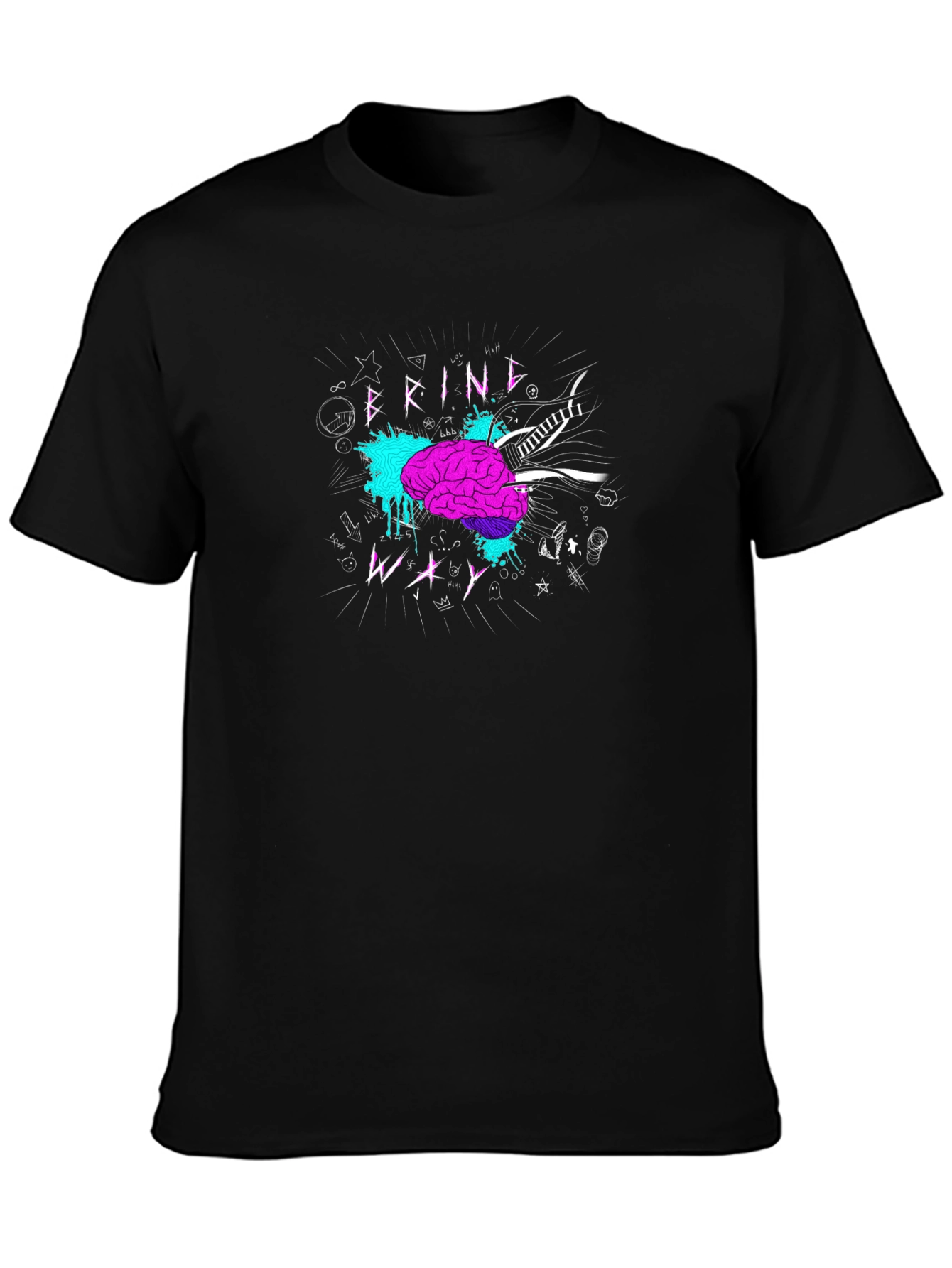 Brain Waves Graphic Tee - Unique Design