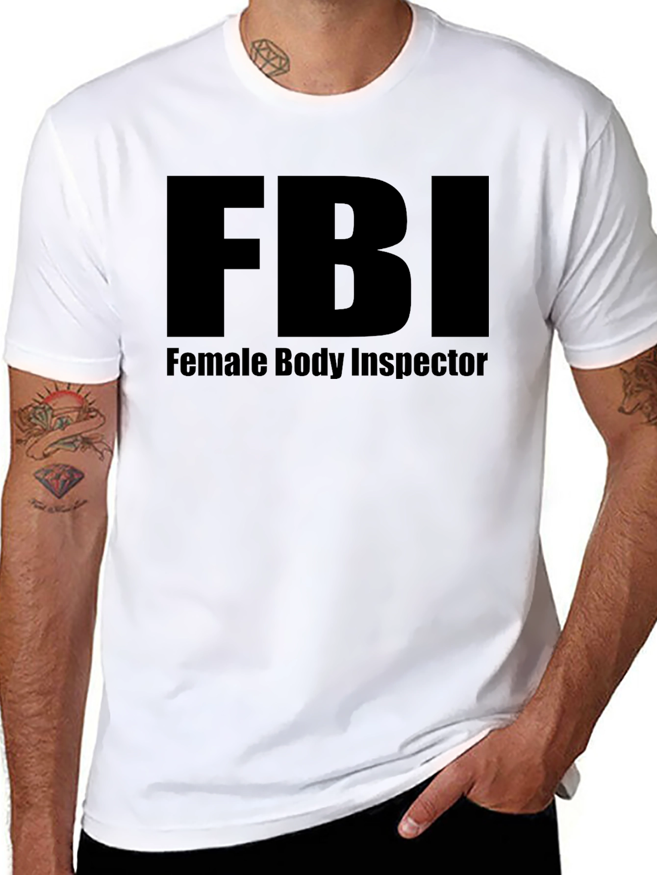 FBI Female Body Inspector Novelty Graphic Tee