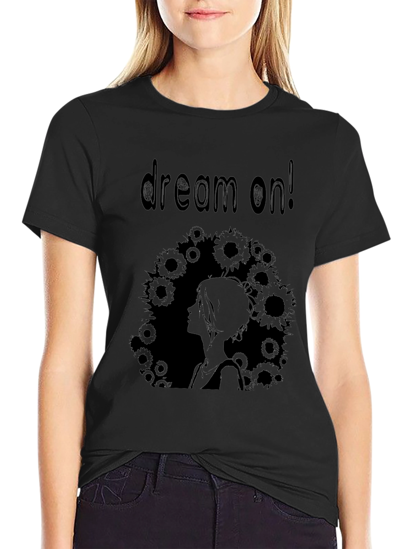 Dream On! Black Graphic Tee