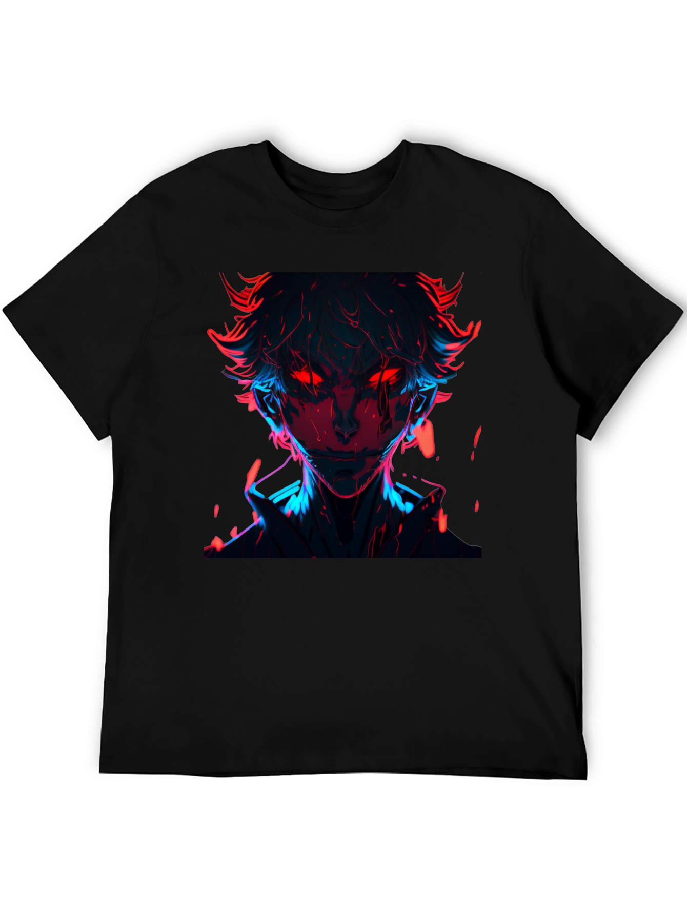 Neon Anime Graphic T-Shirt - Cool Streetwear Tee