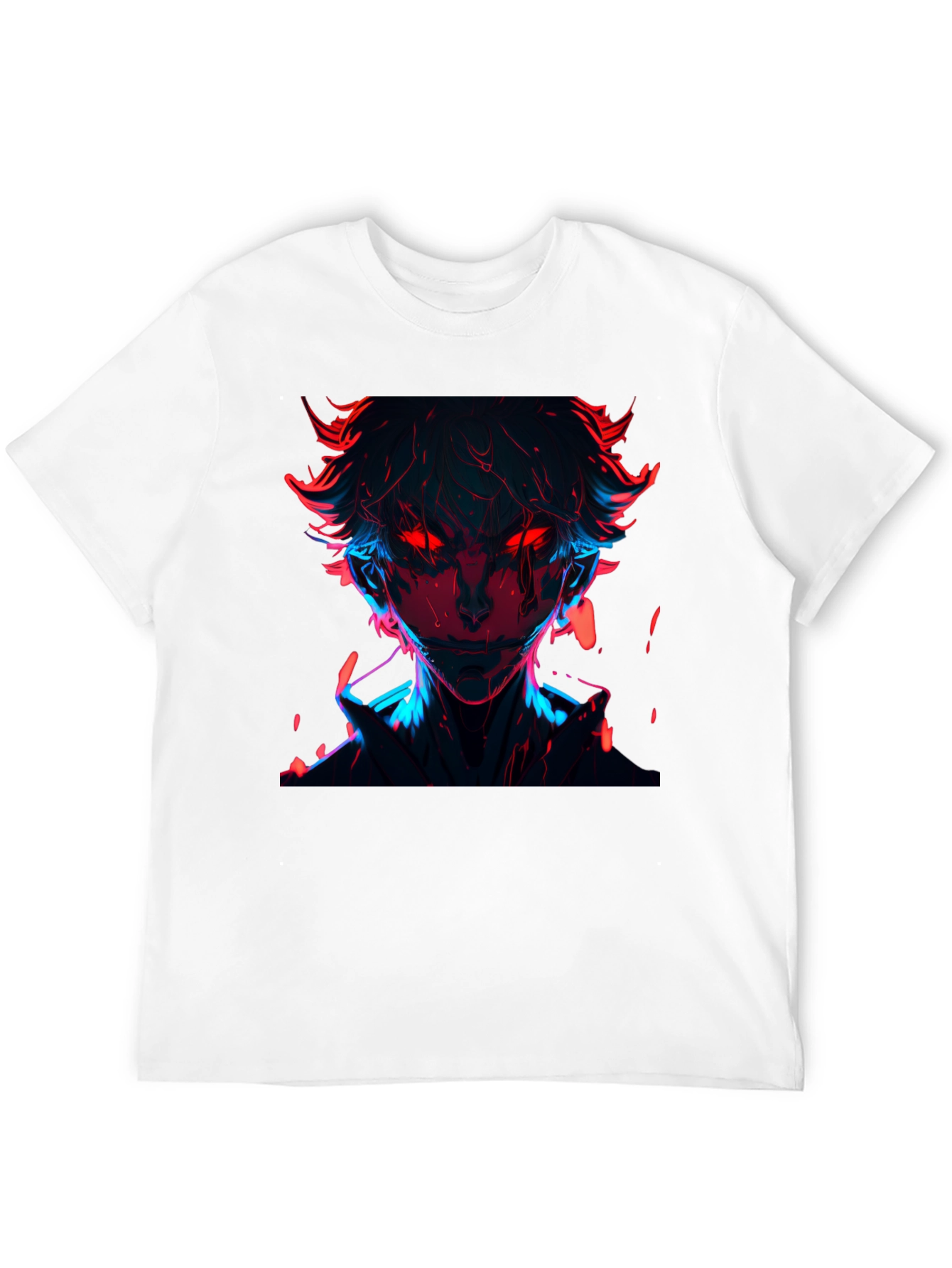 Neon Anime Graphic T-Shirt - Cool Streetwear Tee