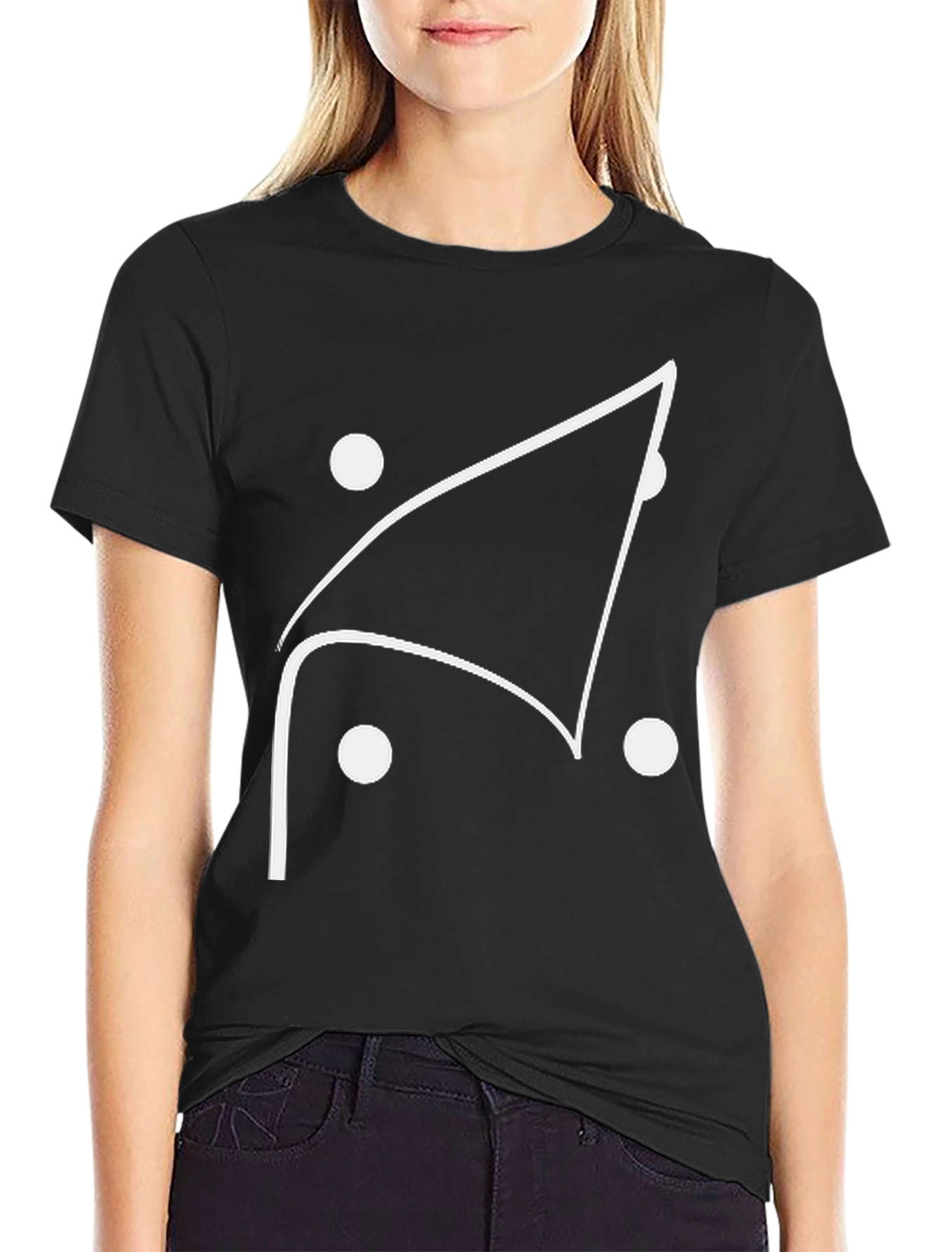 Abstract Graphic Tee - Black Cotton Blend