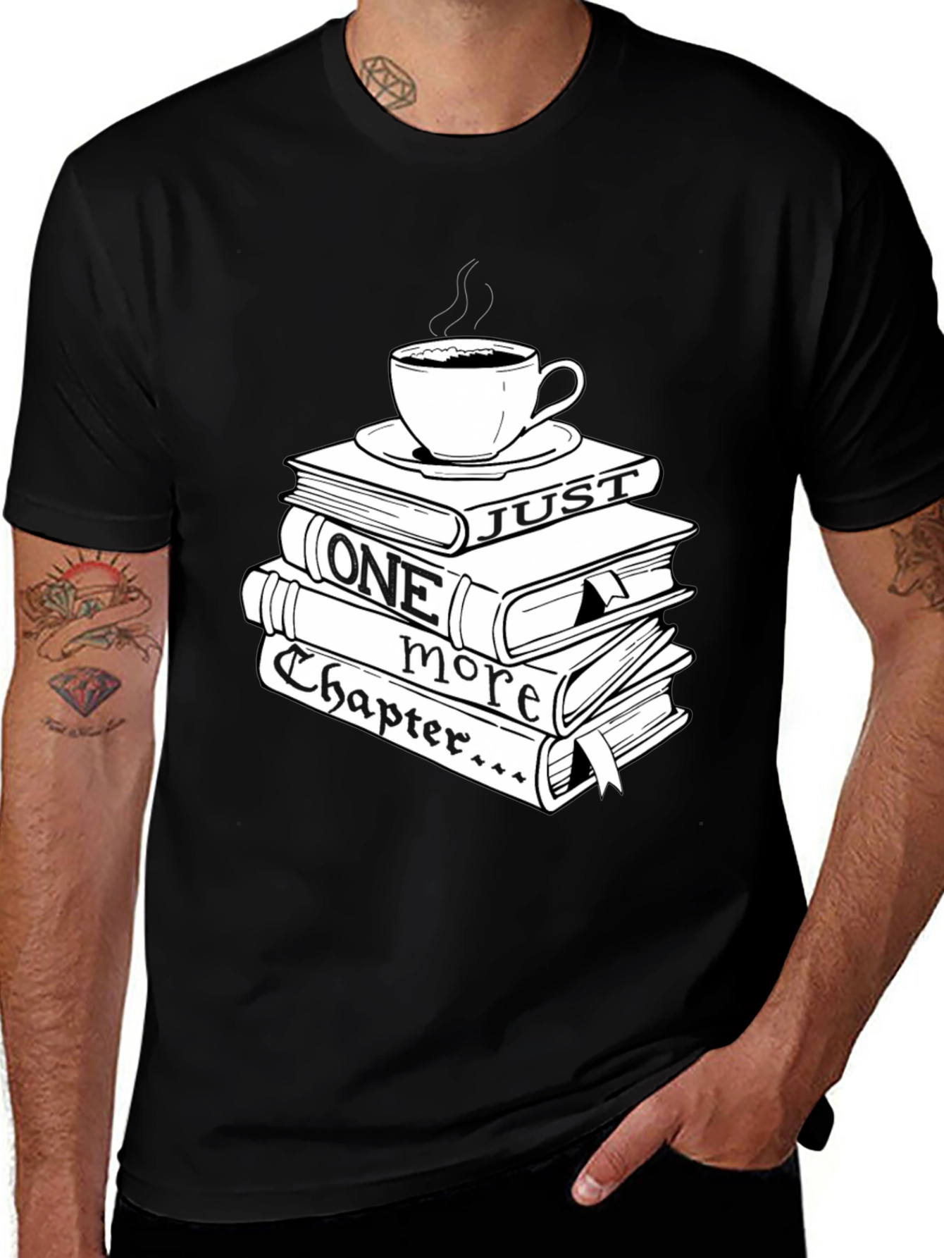 Book Lover Tee: Just One More Chapter Design