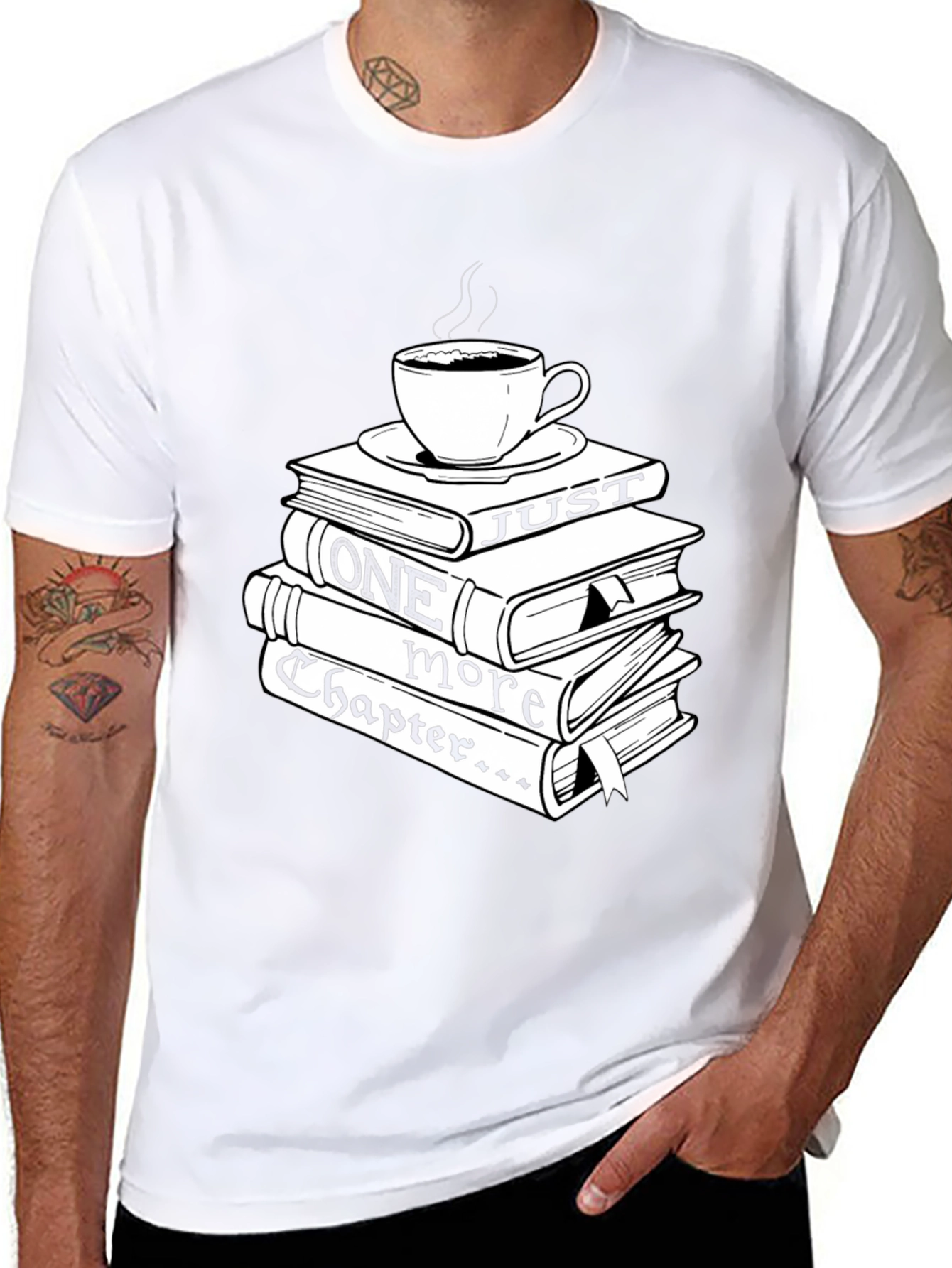 Book Lover Tee: Just One More Chapter Design