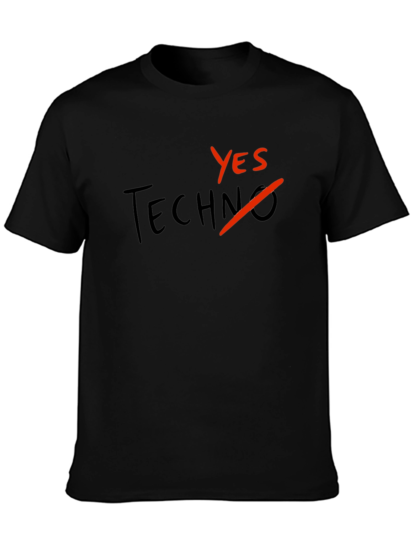 Yes to Techno Black Graphic Tee