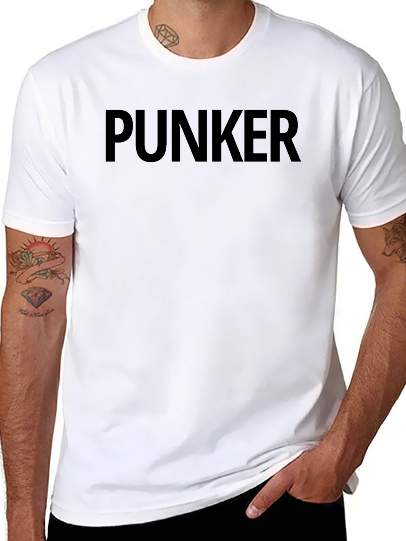 Punker Crew Neck T-Shirt - Bold Statement Tee