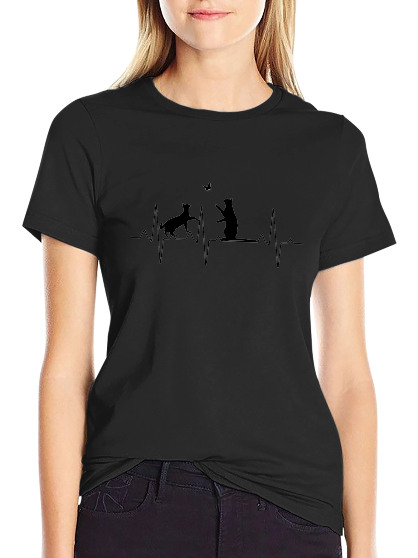 Dog & Cat ECG Heartbeat T-Shirt