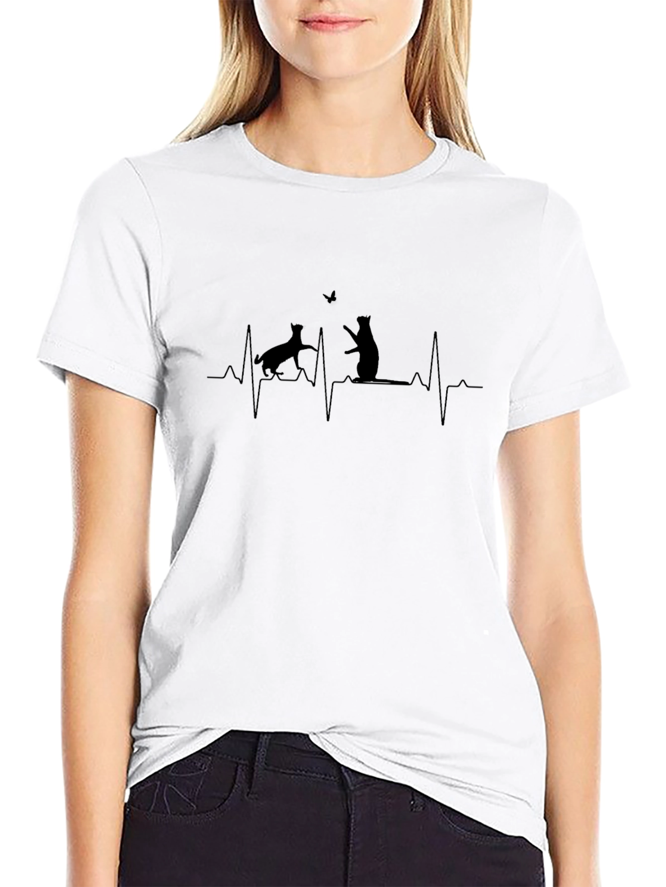 Dog & Cat ECG Heartbeat T-Shirt