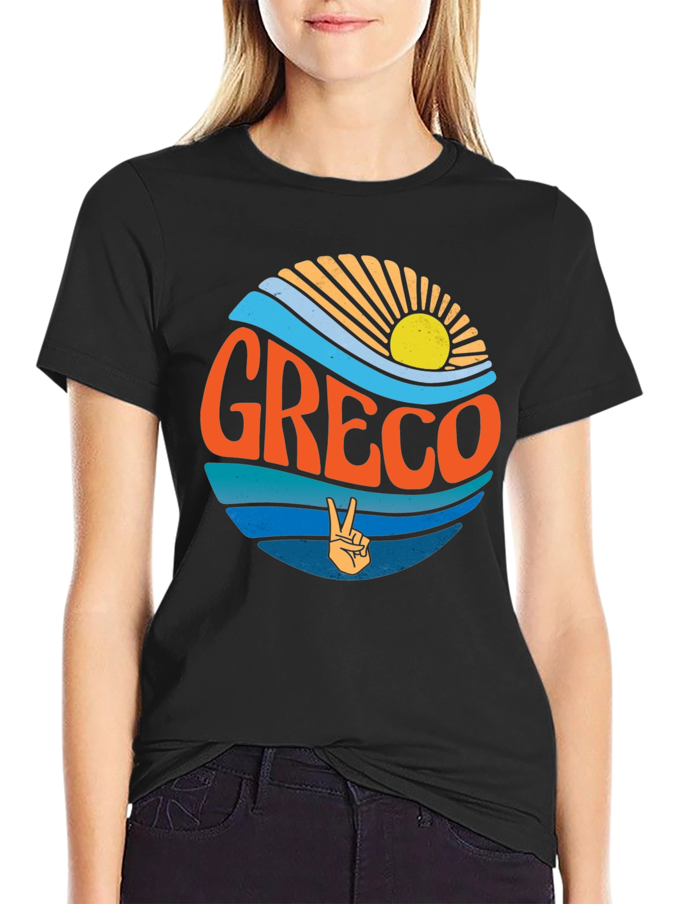 Greco Peace Sign T-Shirt - Retro Style