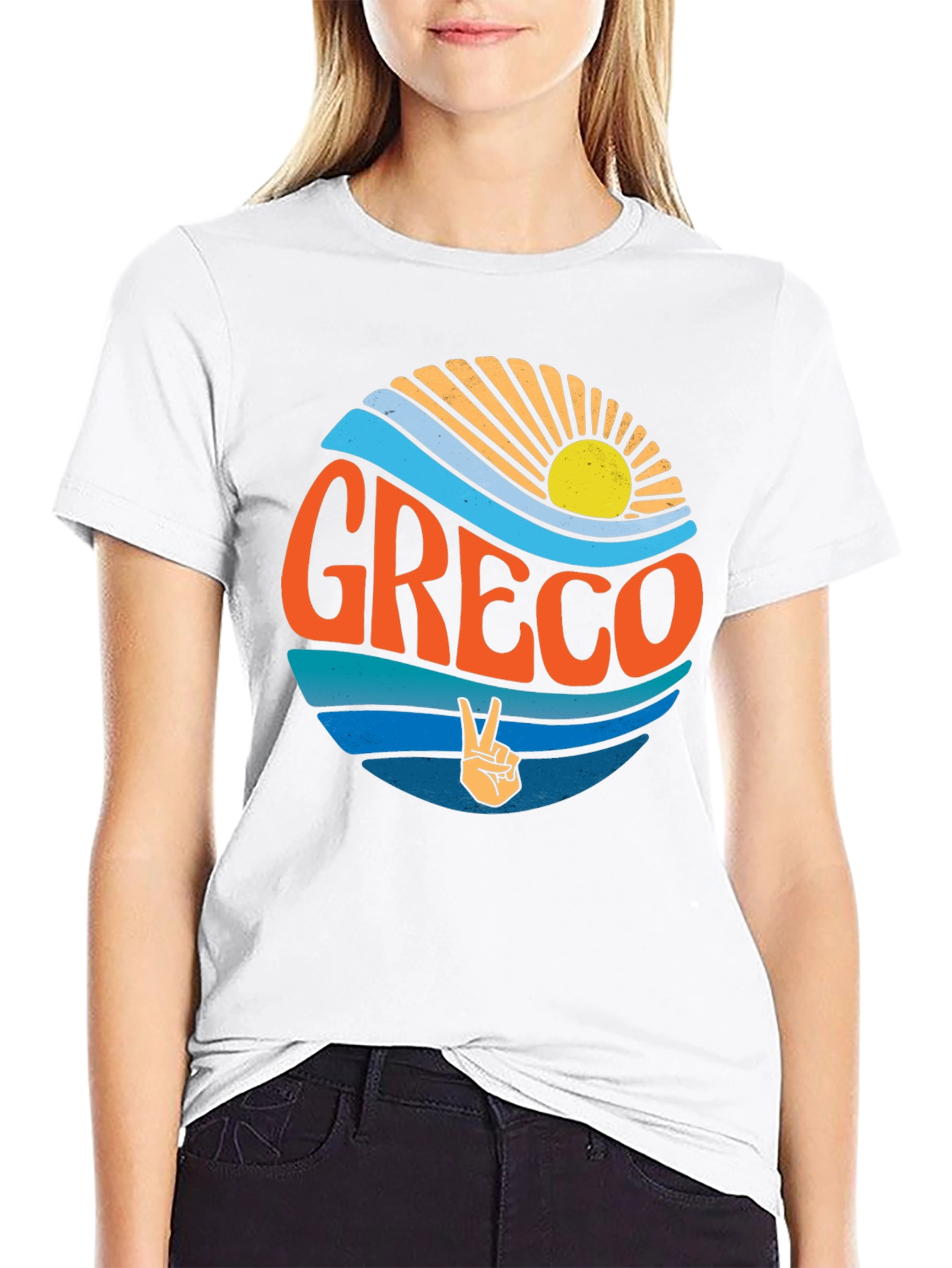 Greco Peace Sign T-Shirt - Retro Style