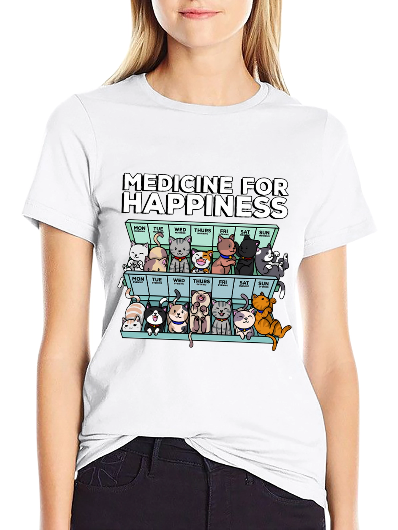 Medicine for Happiness Cats T-Shirt