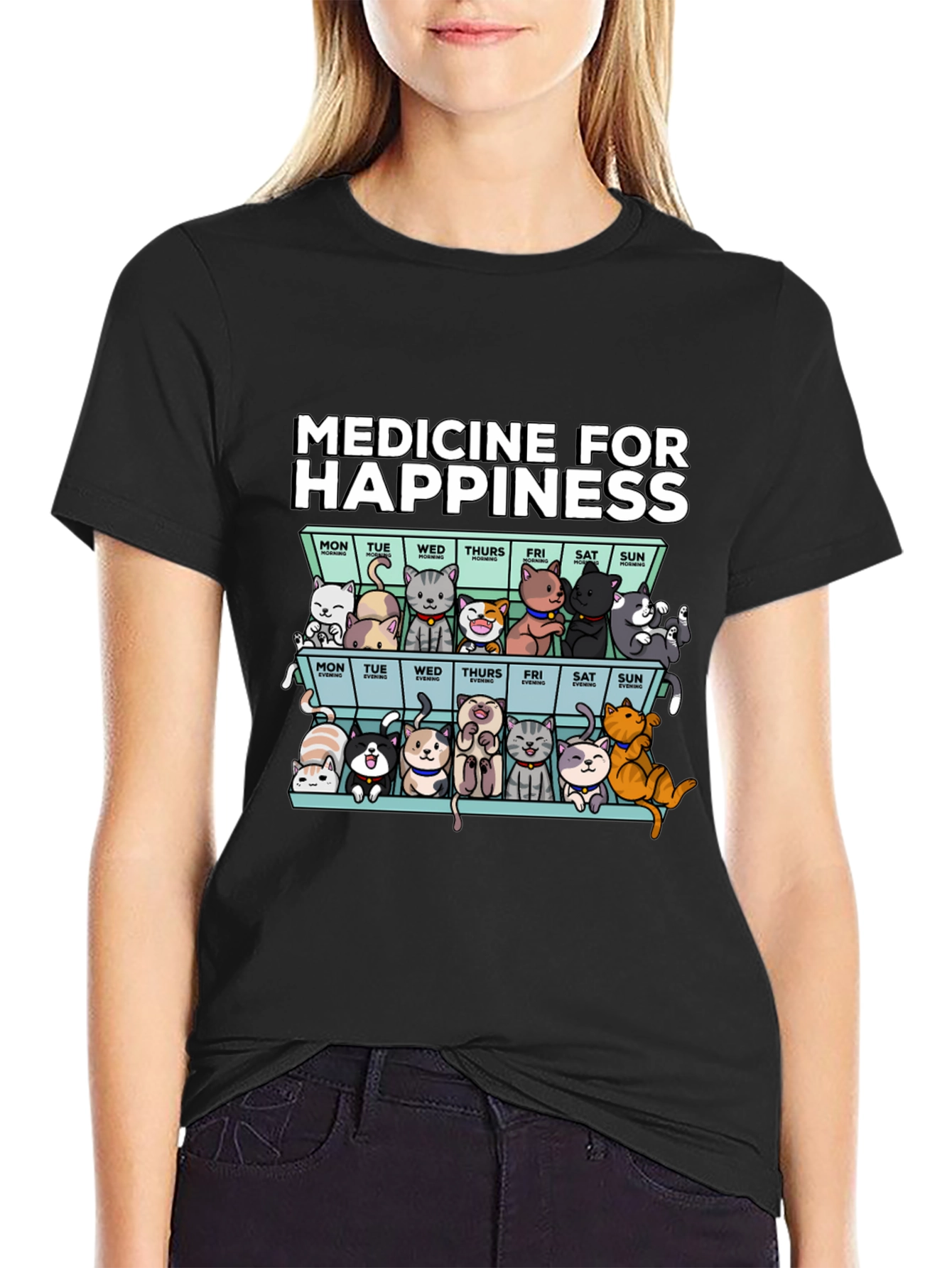 Medicine for Happiness Cats T-Shirt