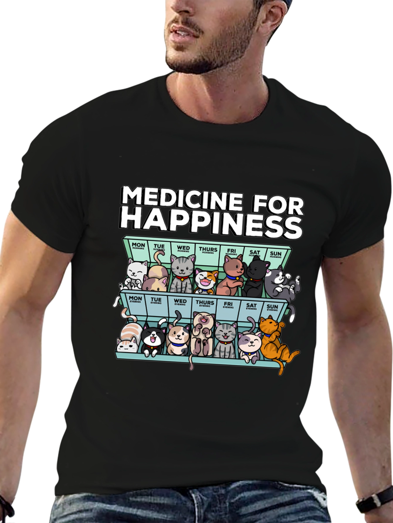 Medicine for Happiness Cats T-Shirt