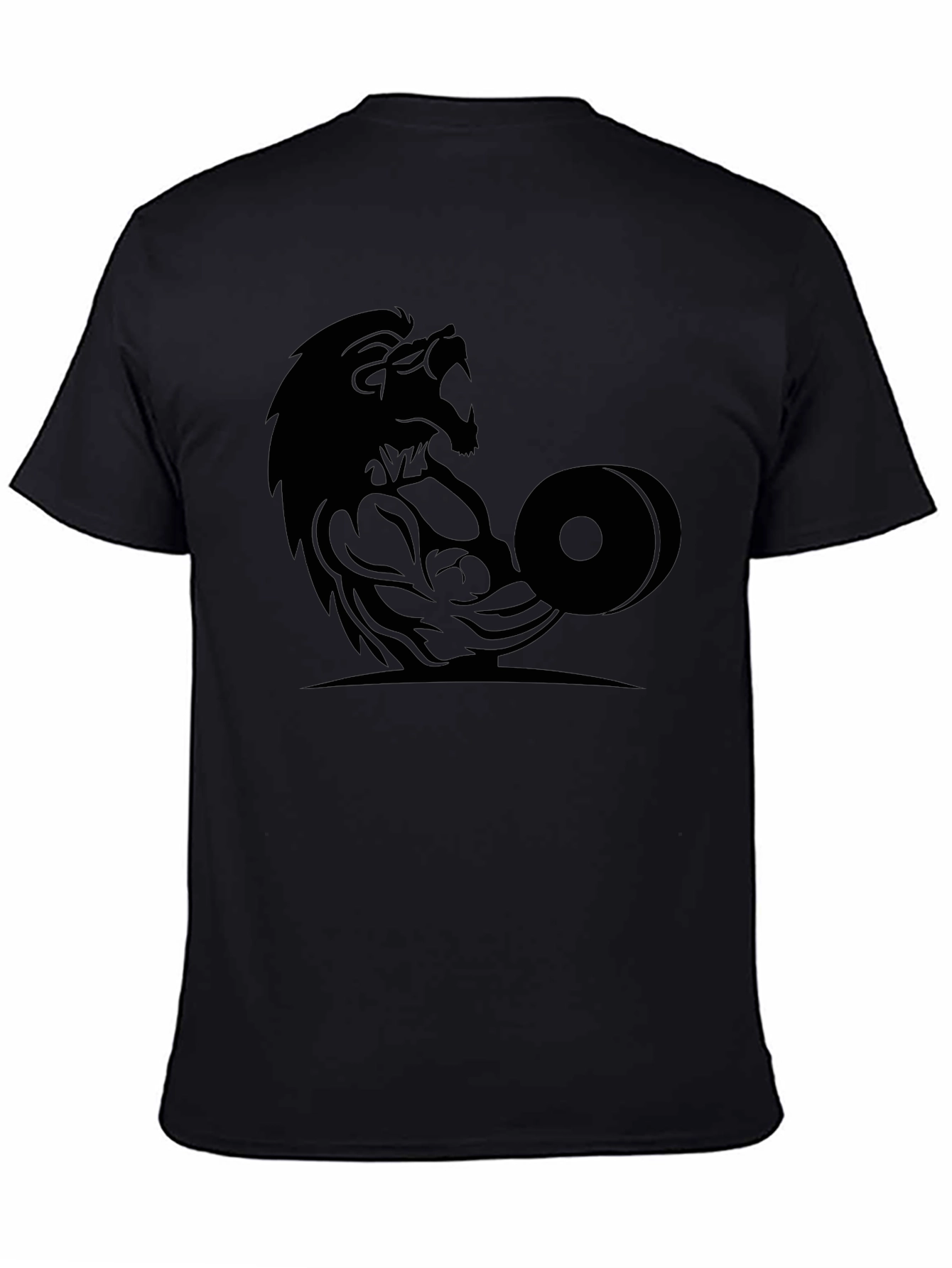Lion Gym T-Shirt - Black Fitness Tee