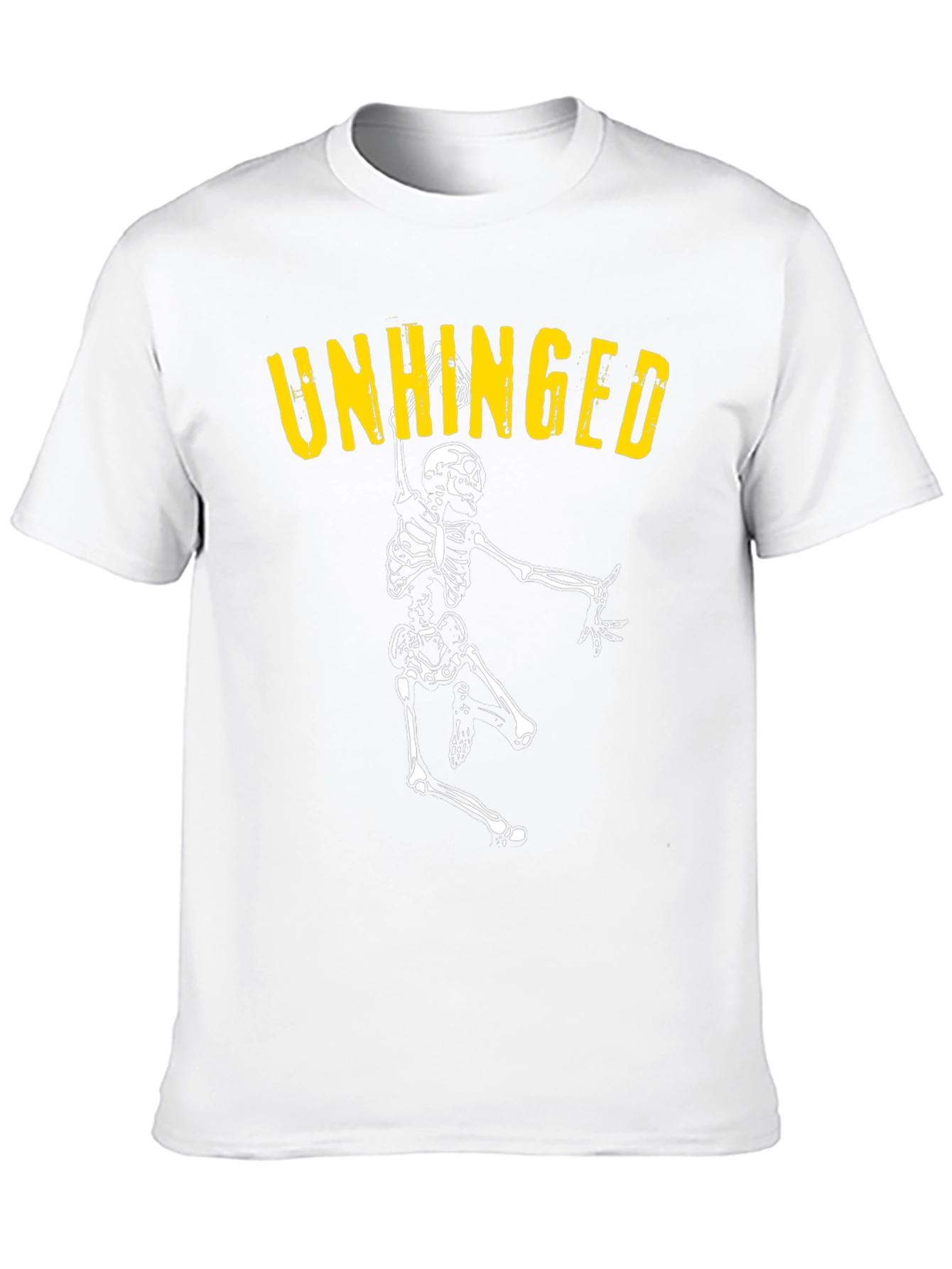 Unhinged Skeleton Graphic Tee - Black Cotton T-Shirt