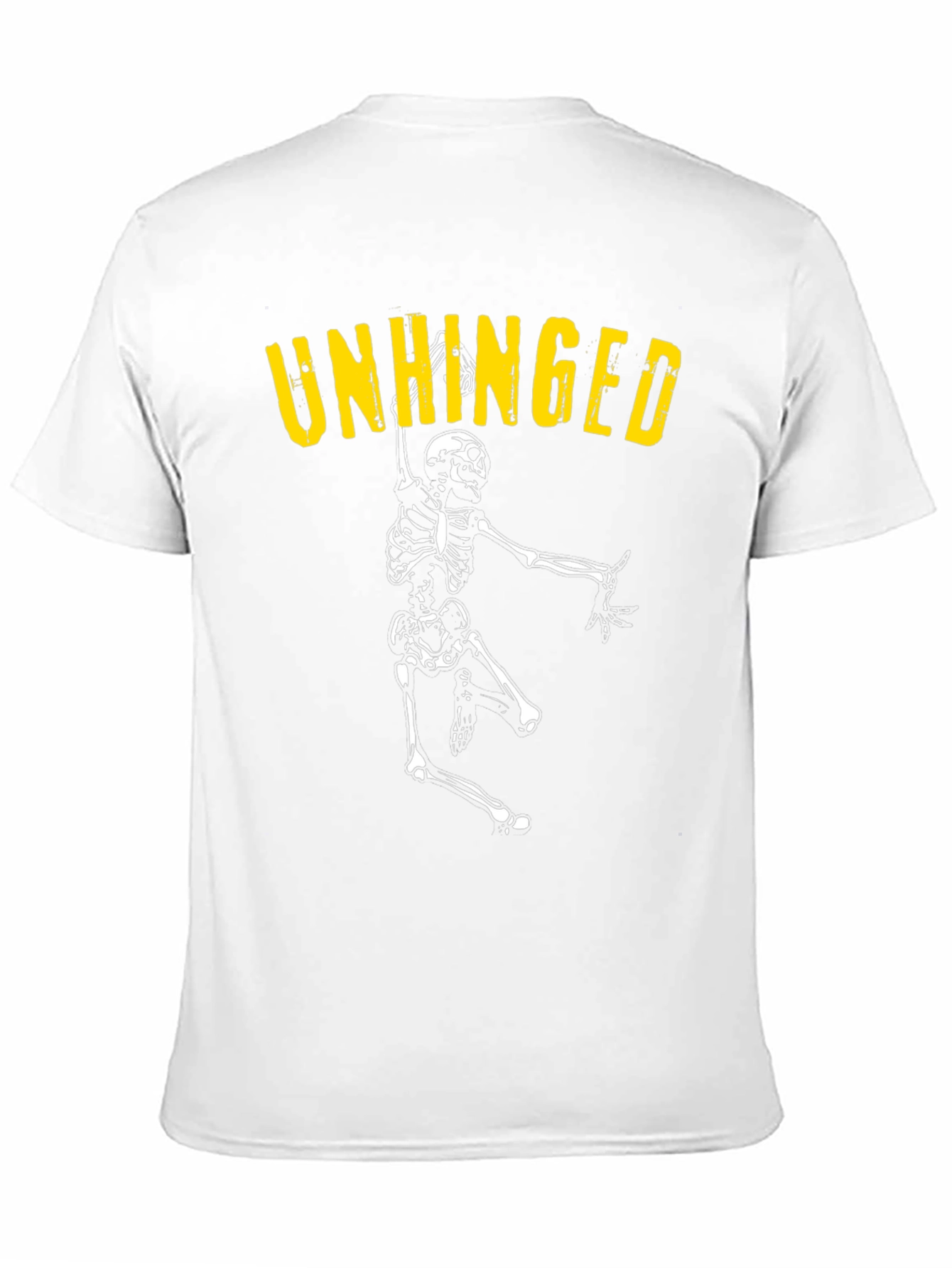 Unhinged Skeleton Graphic Tee - Black Cotton T-Shirt
