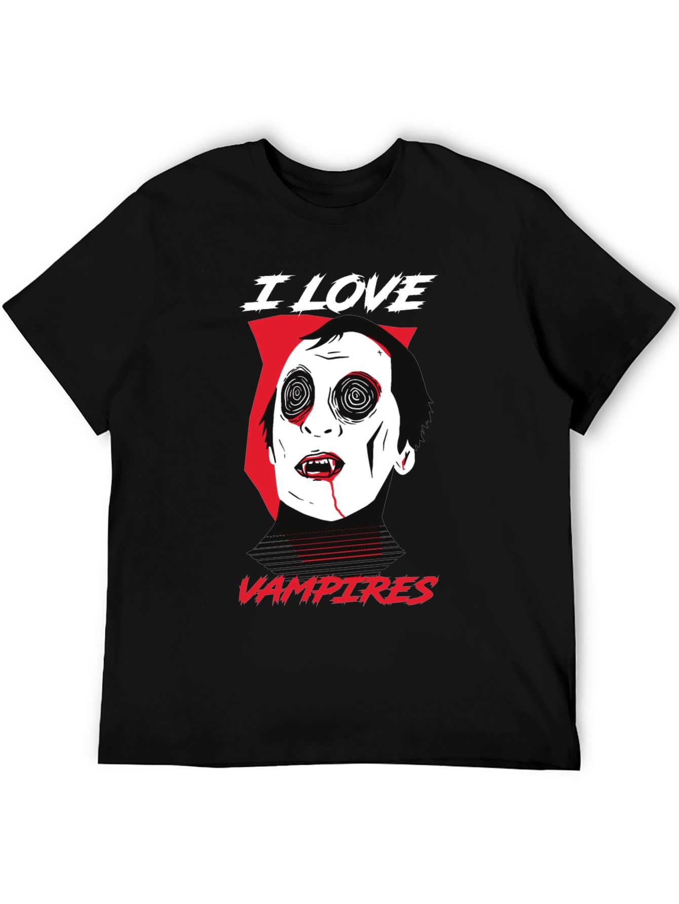 I Love Vampires Graphic Tee - Black