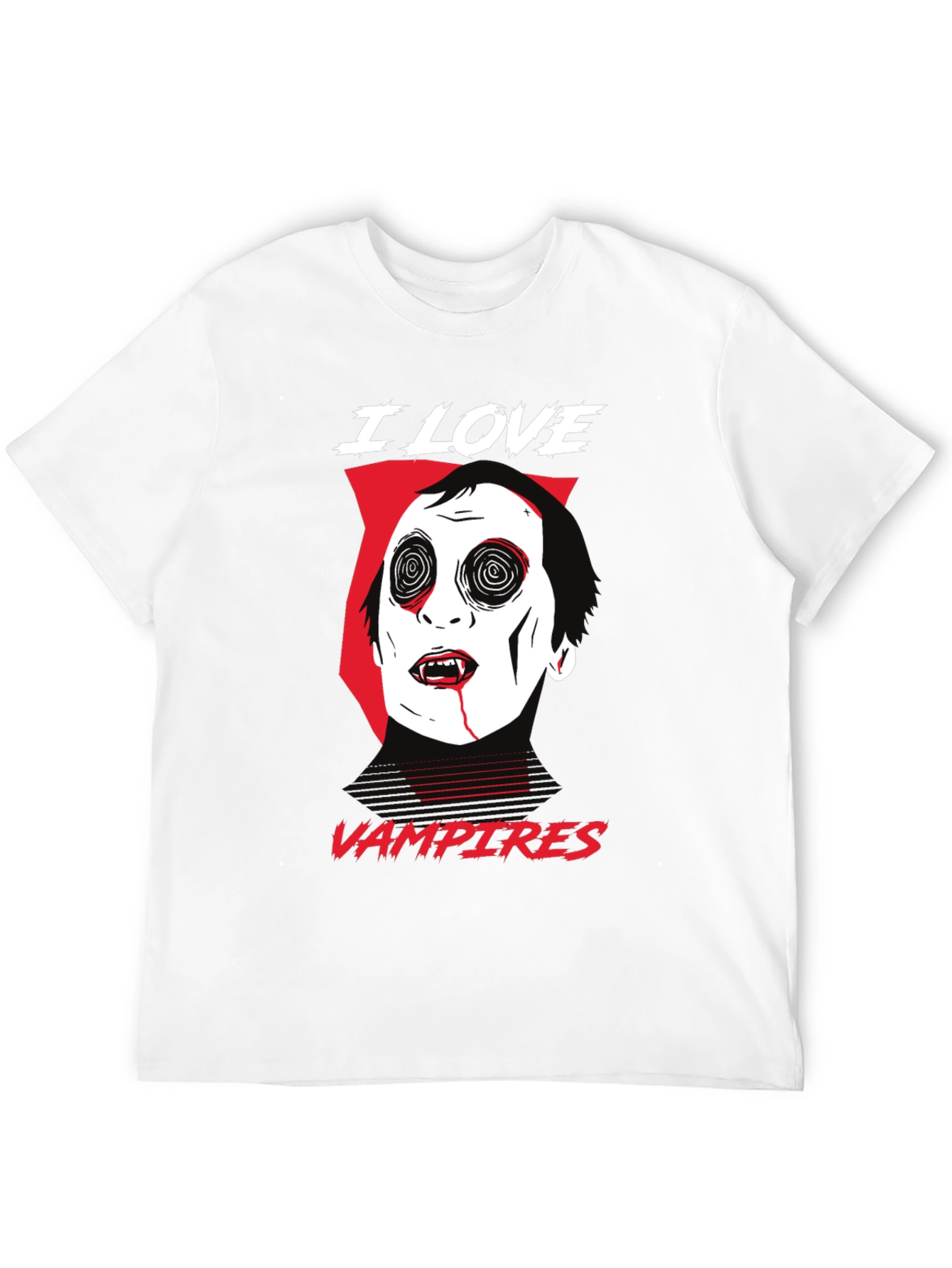 I Love Vampires Graphic Tee - Black