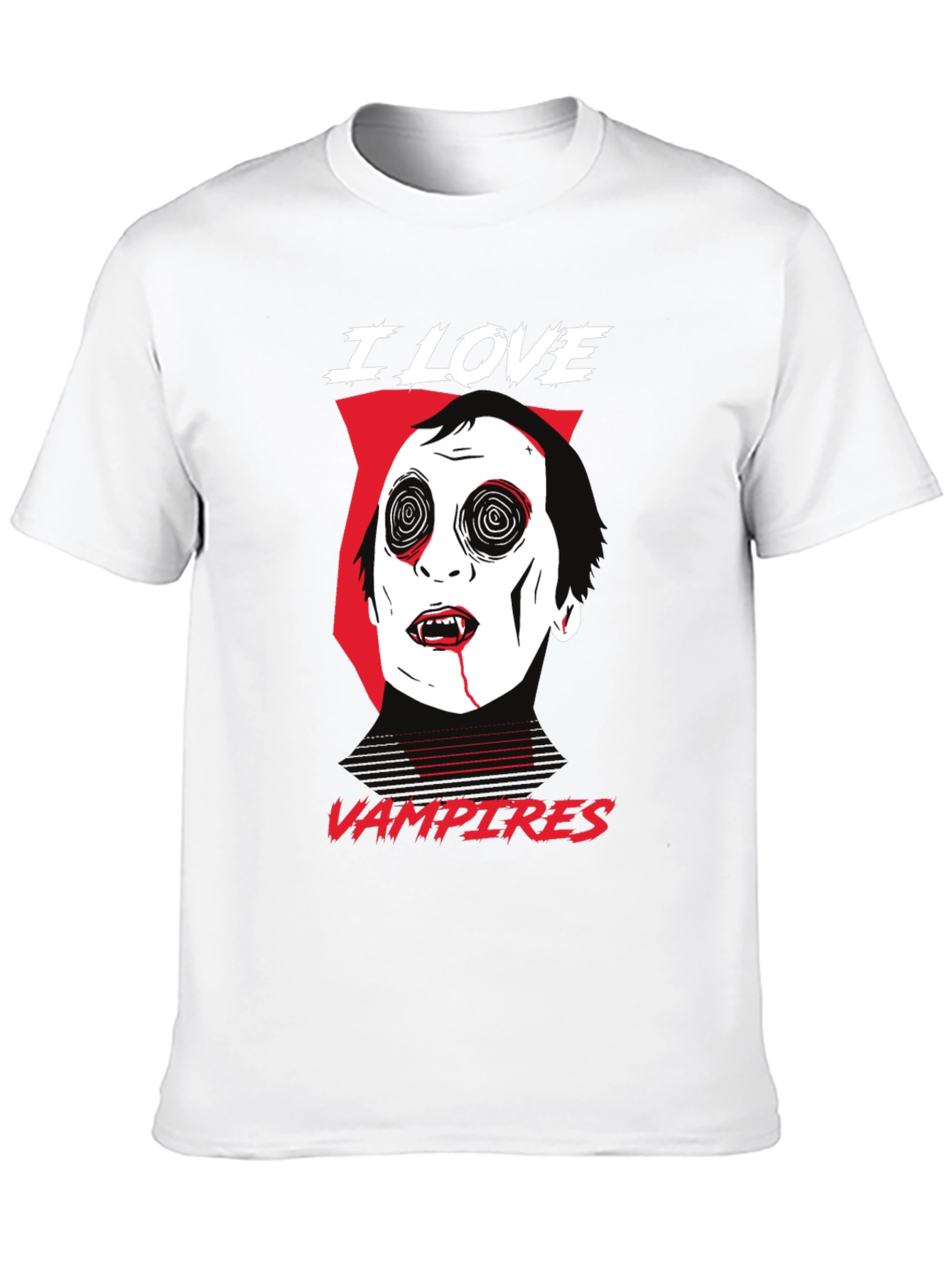 I Love Vampires Graphic Tee - Black