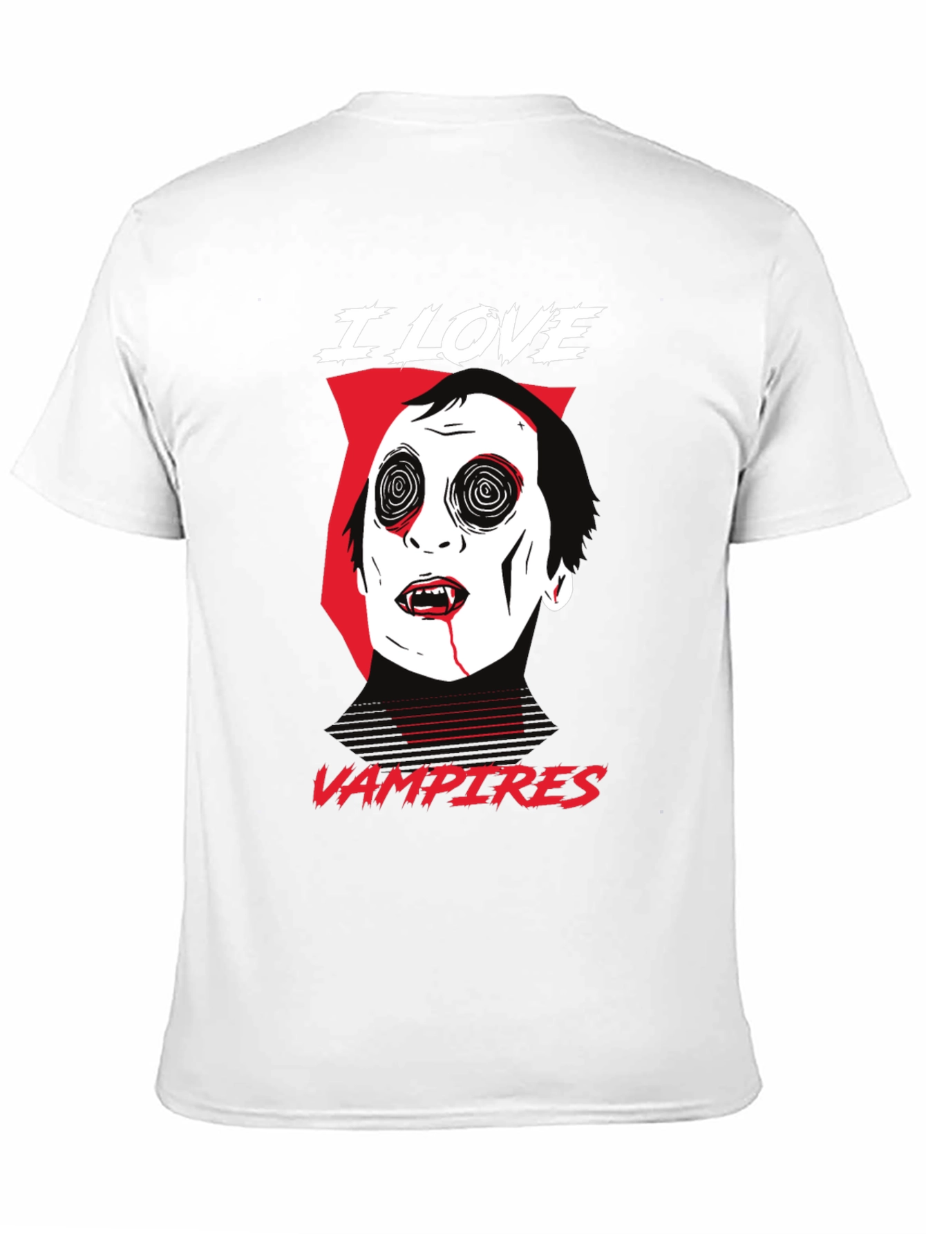 I Love Vampires Graphic Tee - Black