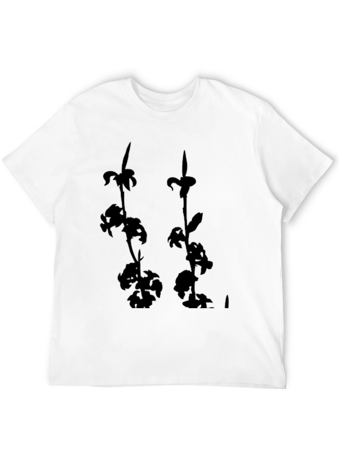 Black Floral Print Tee - Casual Style