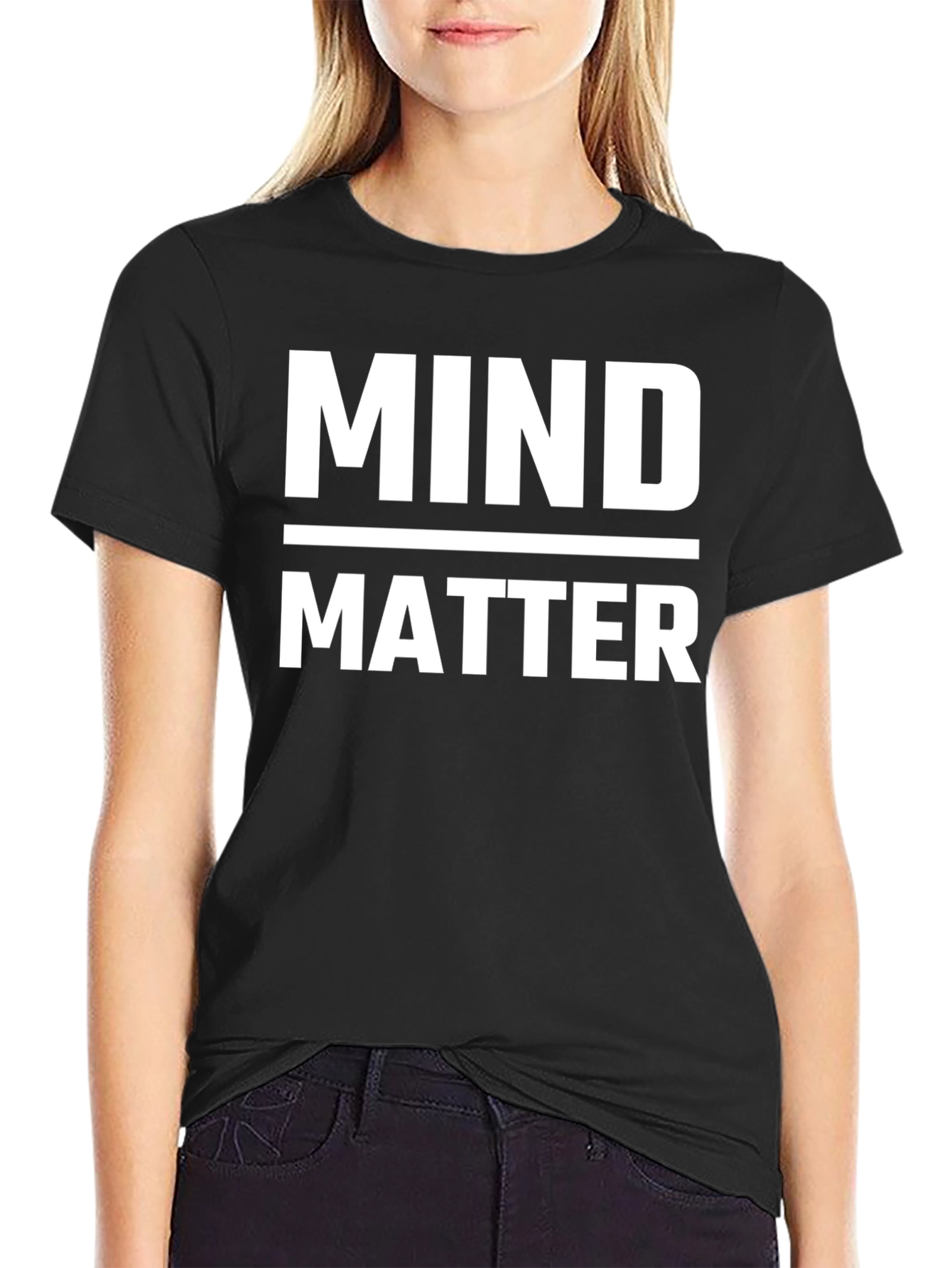 Mind Over Matter Graphic Tee - Black Cotton T-Shirt