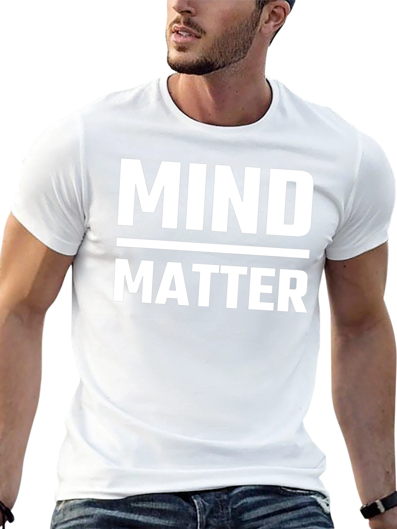 Mind Over Matter Graphic Tee - Black Cotton T-Shirt