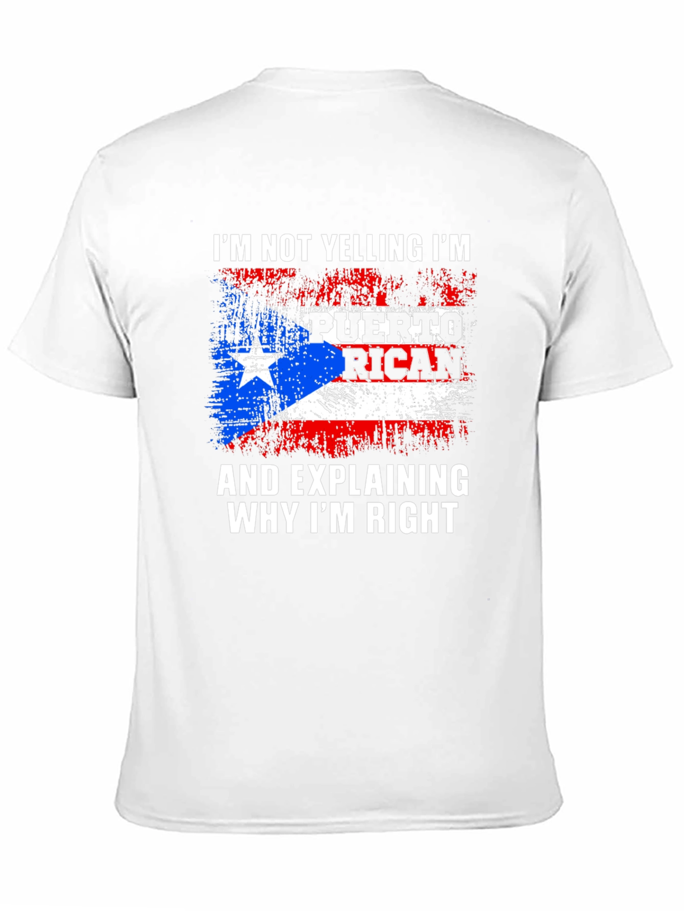 Puerto Rican Flag Graphic Tee - Im Not Yelling