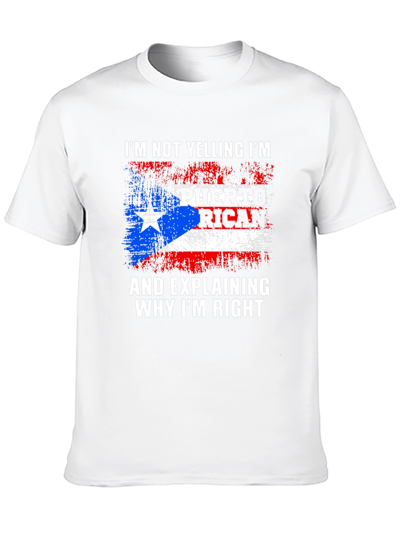 Puerto Rican Flag Graphic Tee - Im Not Yelling