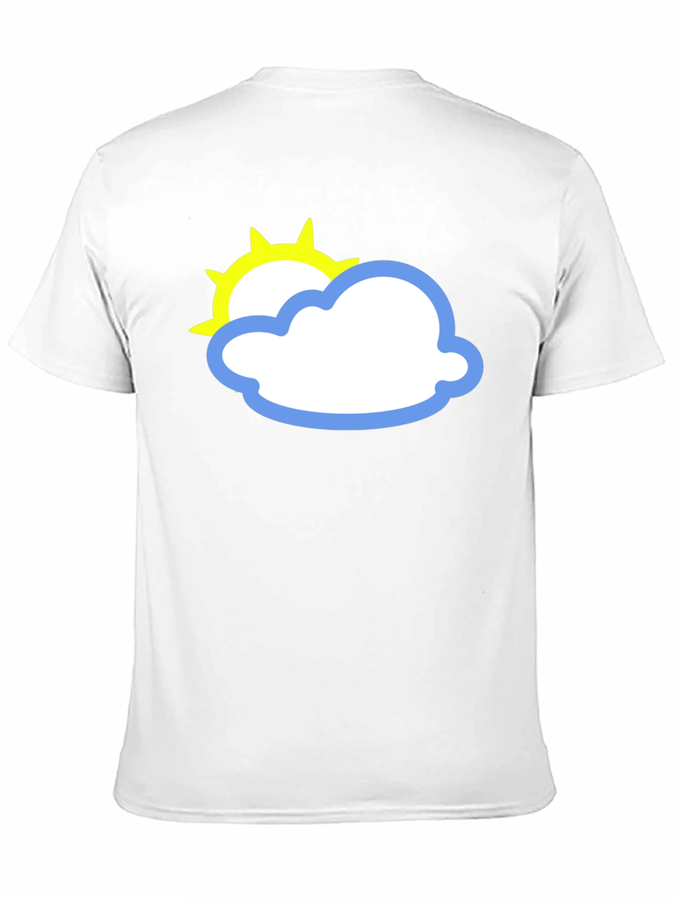 Black Tee with Sun and Cloud Graphic