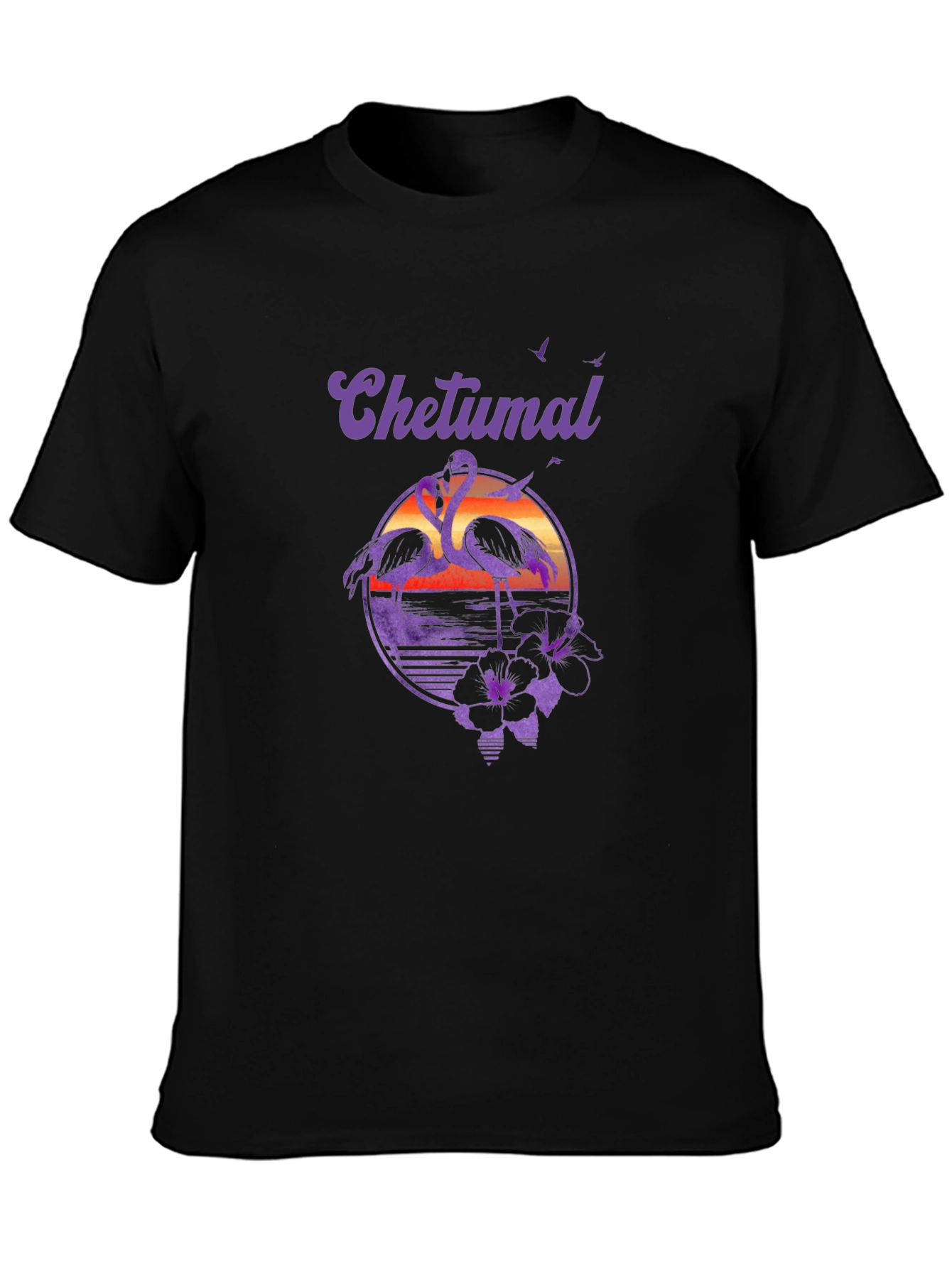 Chetumal Flamingo Sunset T-Shirt