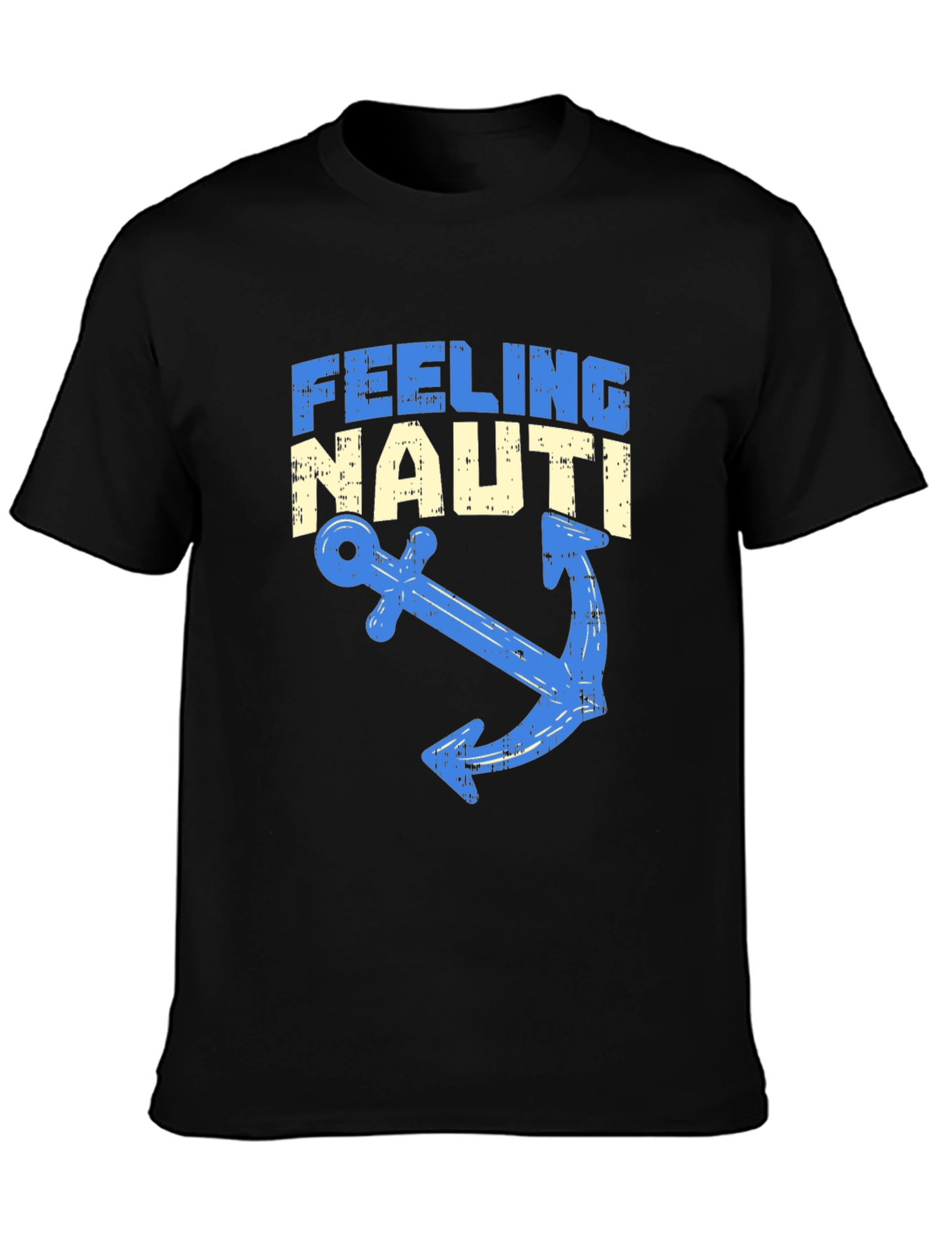 Feeling Nauti Mens Black Graphic T-Shirt