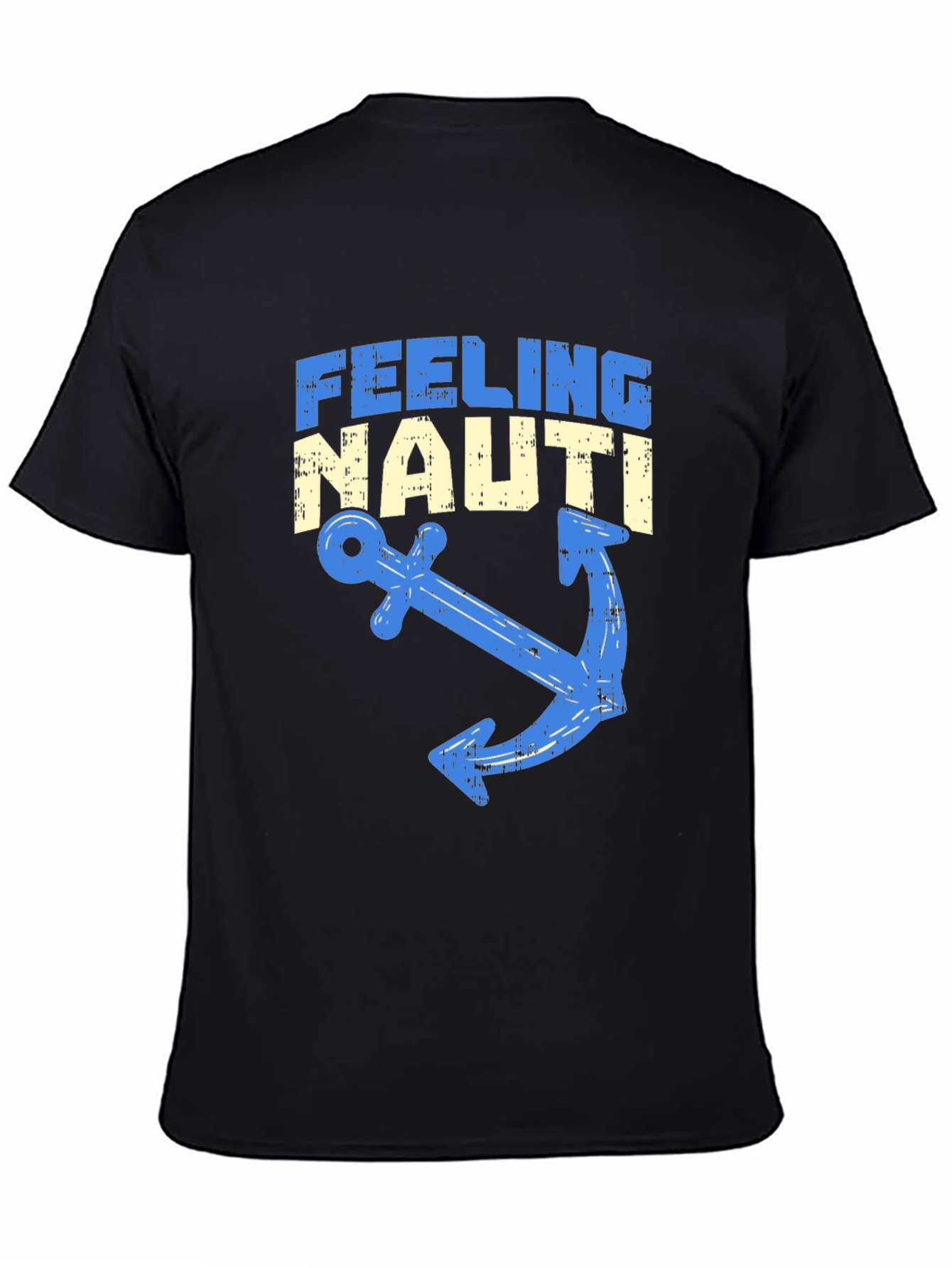 Feeling Nauti Mens Black Graphic T-Shirt
