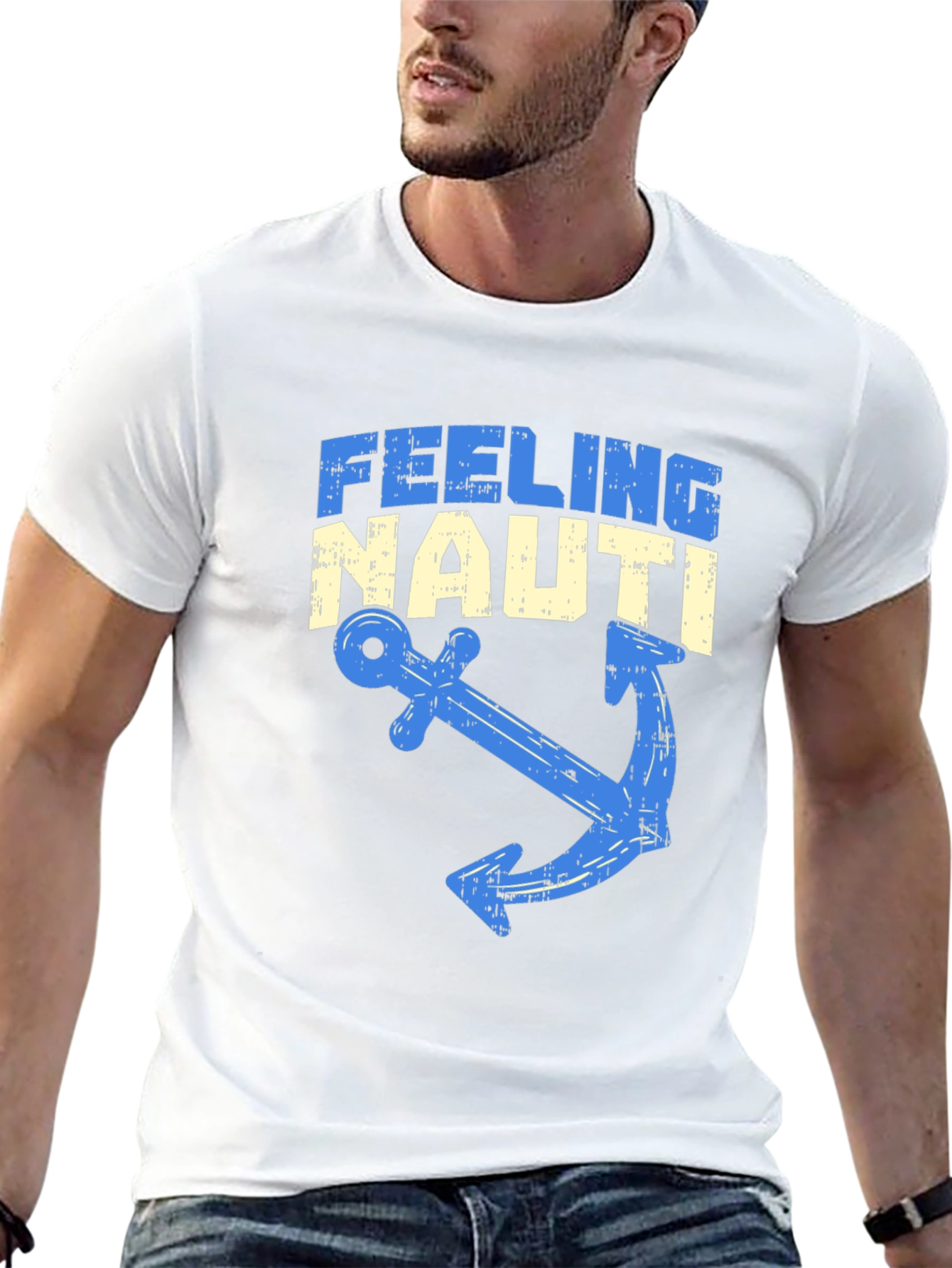 Feeling Nauti Mens Black Graphic T-Shirt