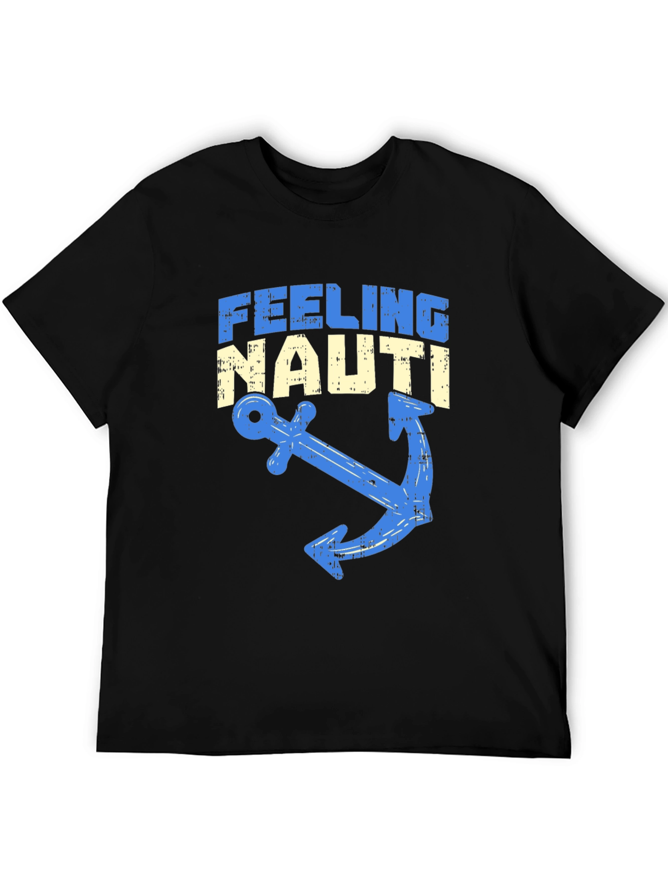 Feeling Nauti Mens Black Graphic T-Shirt